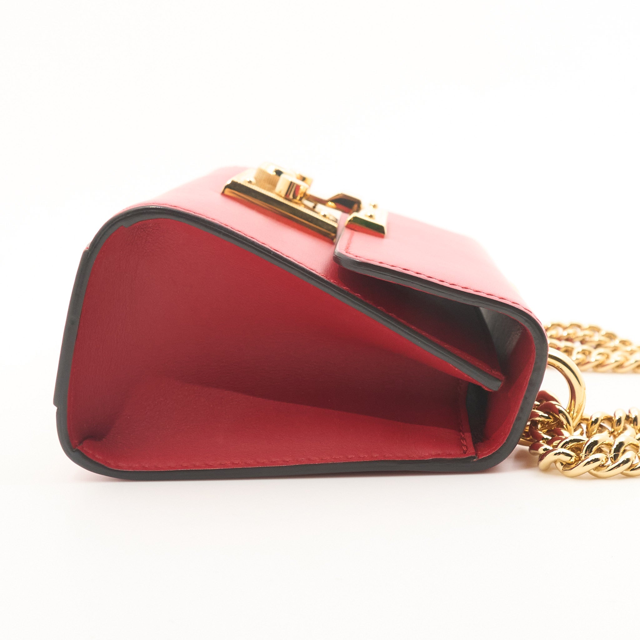 Gucci Guccissima Padlock Bag in Pelle Rosso