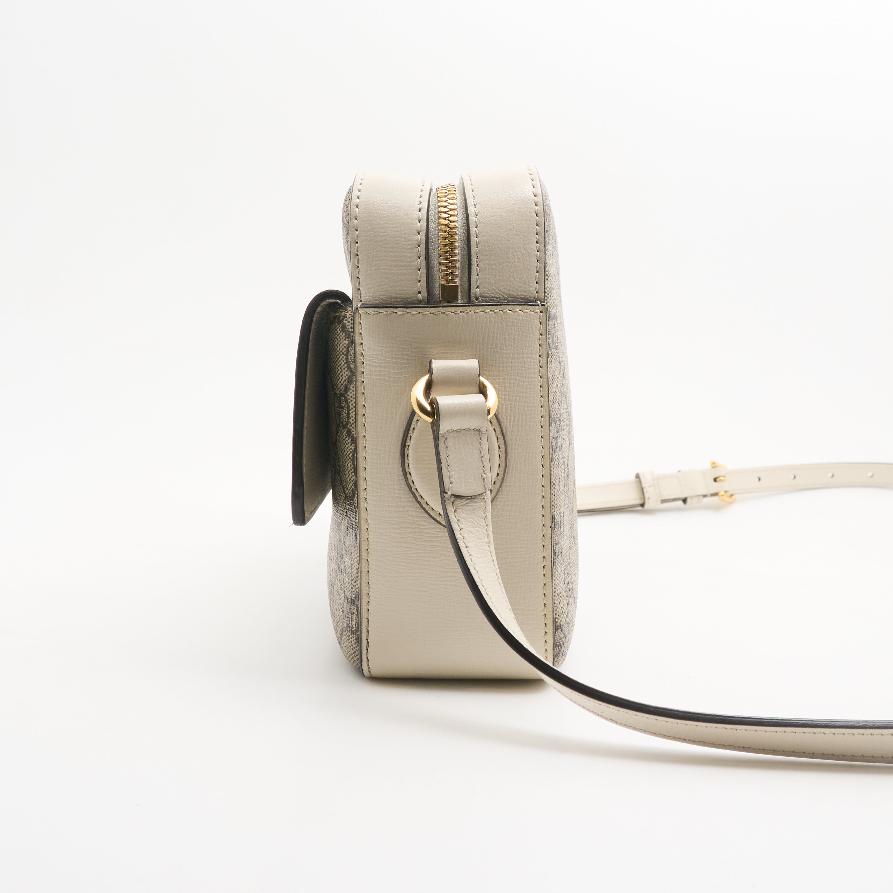 Gucci Horsebit 1955 Small White Camera Bag