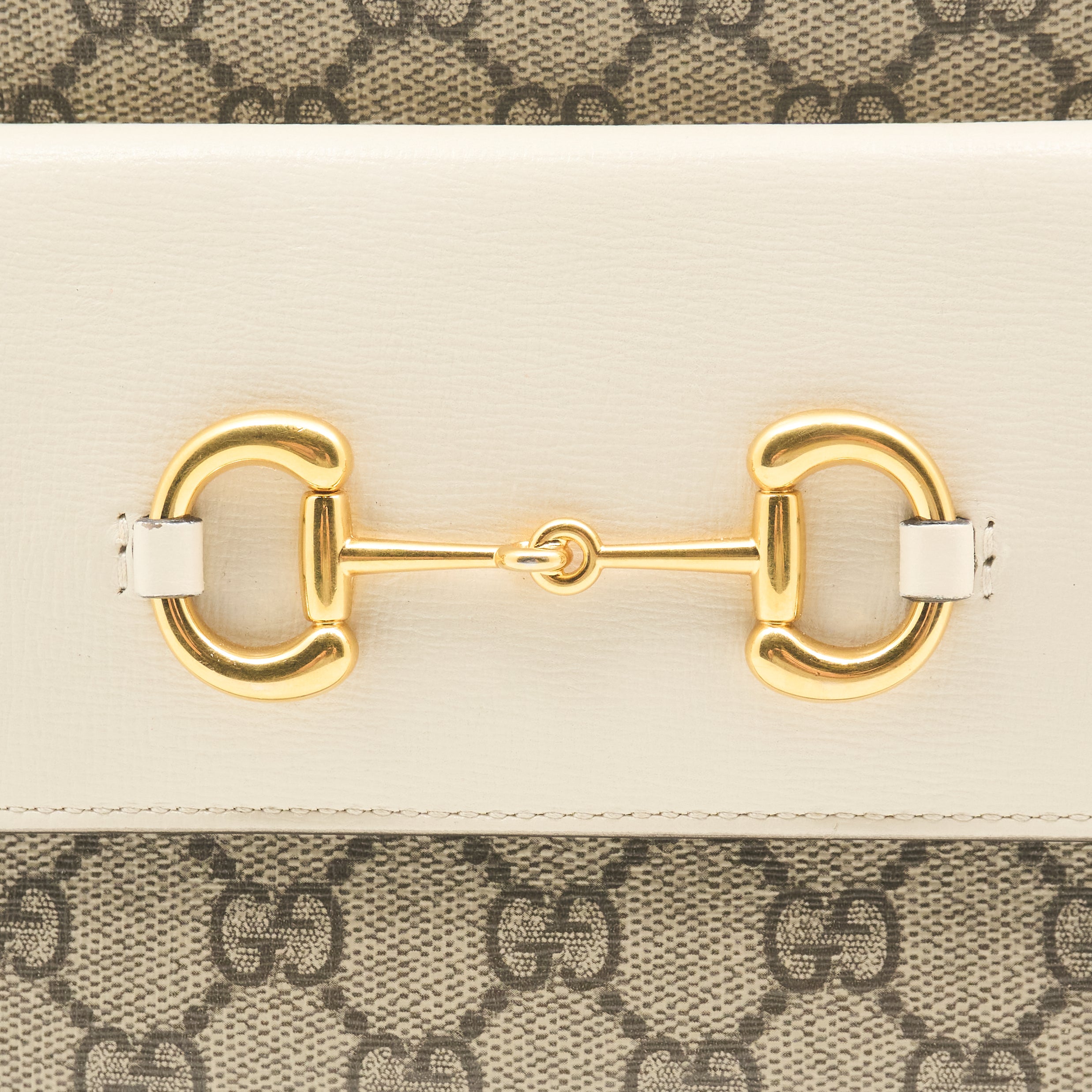 Gucci Horsebit 1955 Small White Camera Bag