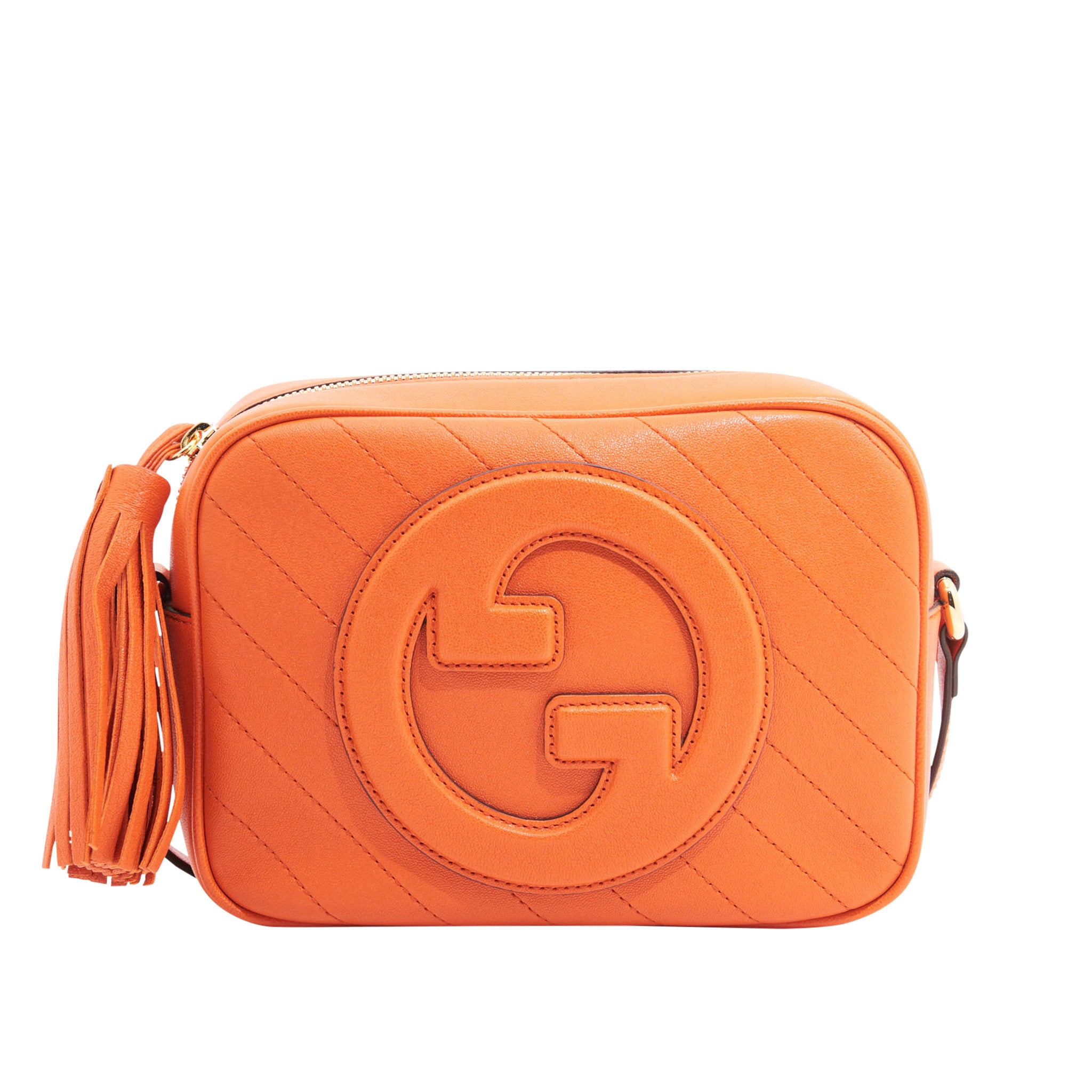 Gucci Leather Blondie Small in Orange