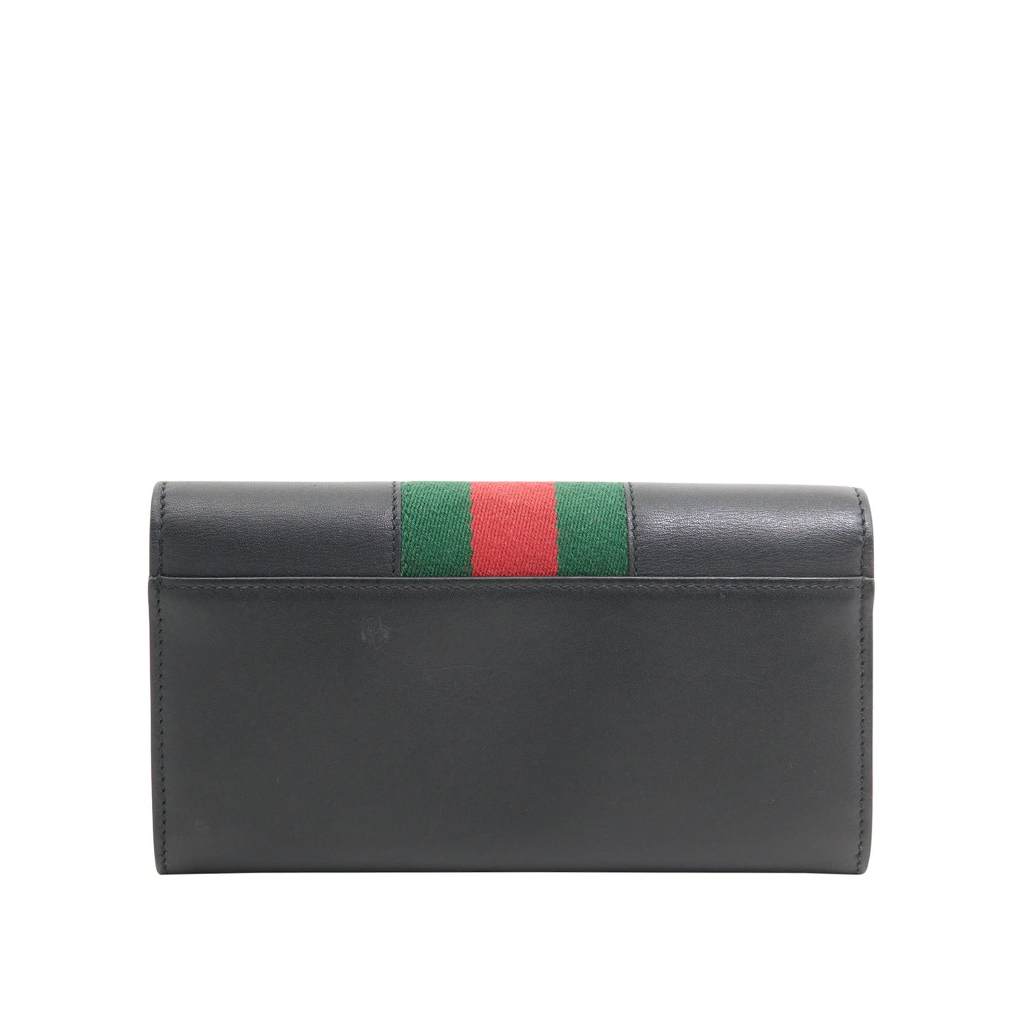 Gucci Leather Continental Wallet in Black GHW