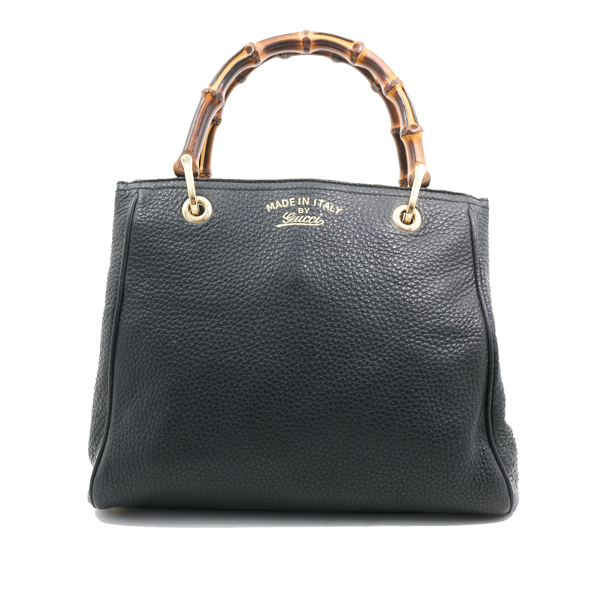Gucci Bamboo Shopper Tote Bag in Black Leather