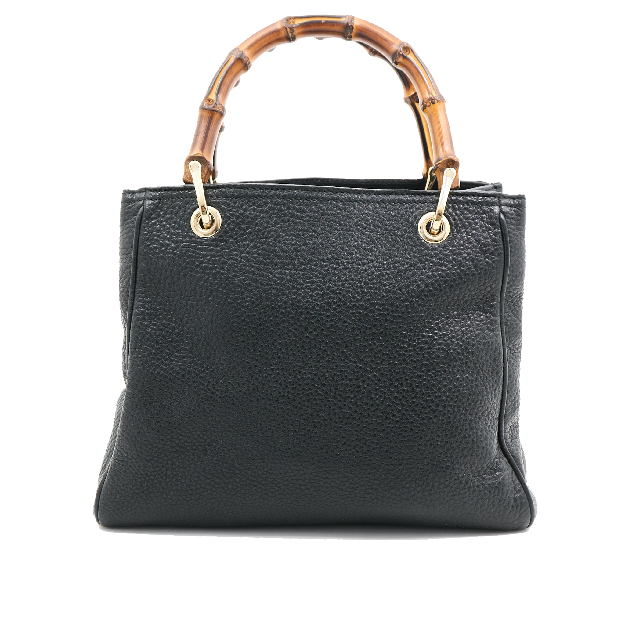 Gucci Bamboo Shopper Tote Bag in Black Leather