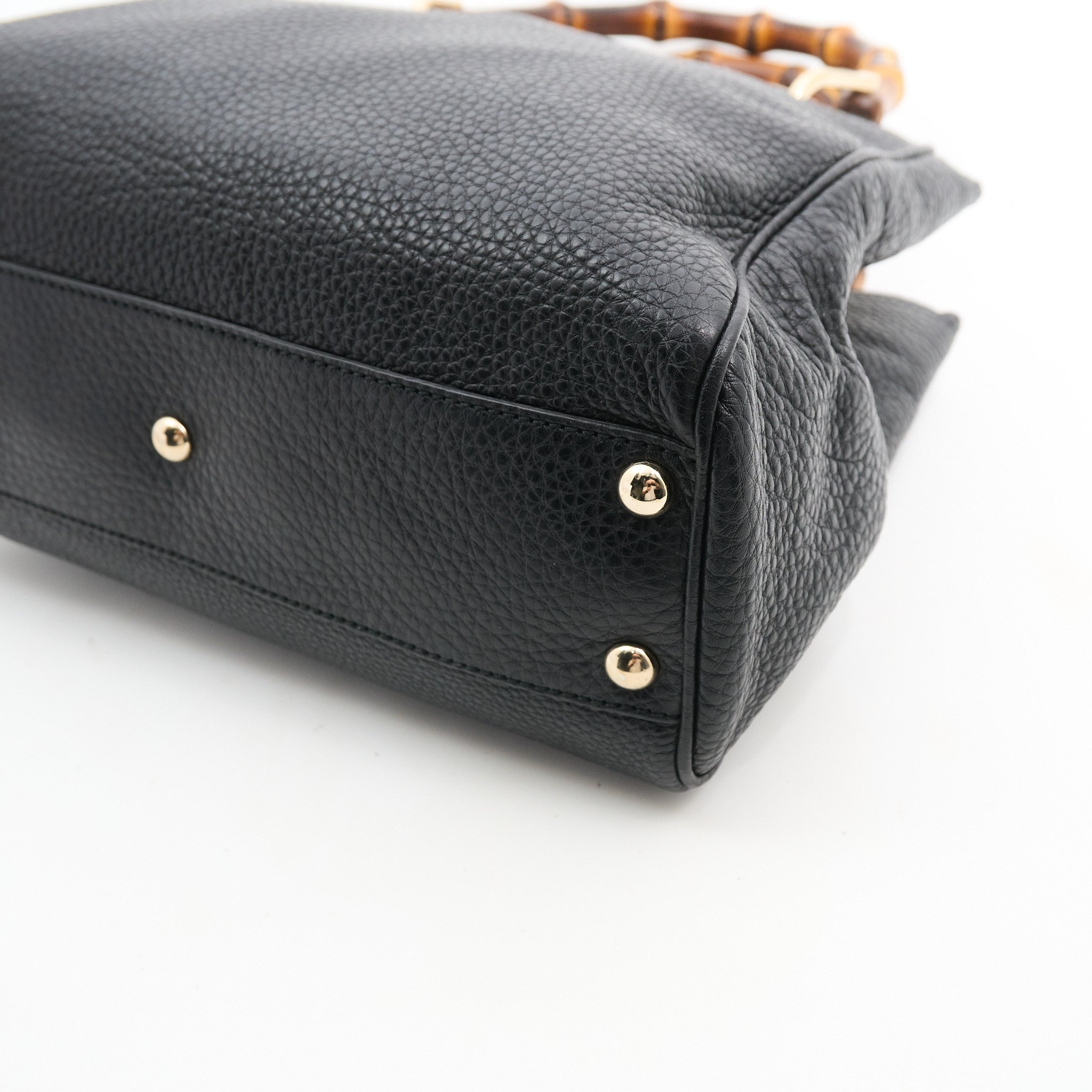 Gucci Bamboo Shopper Tote Bag in Black Leather