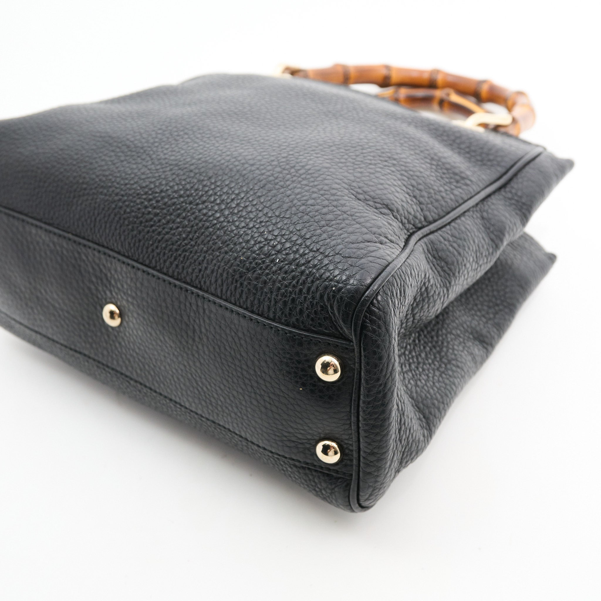 Gucci Bamboo Shopper Tote Bag in Black Leather