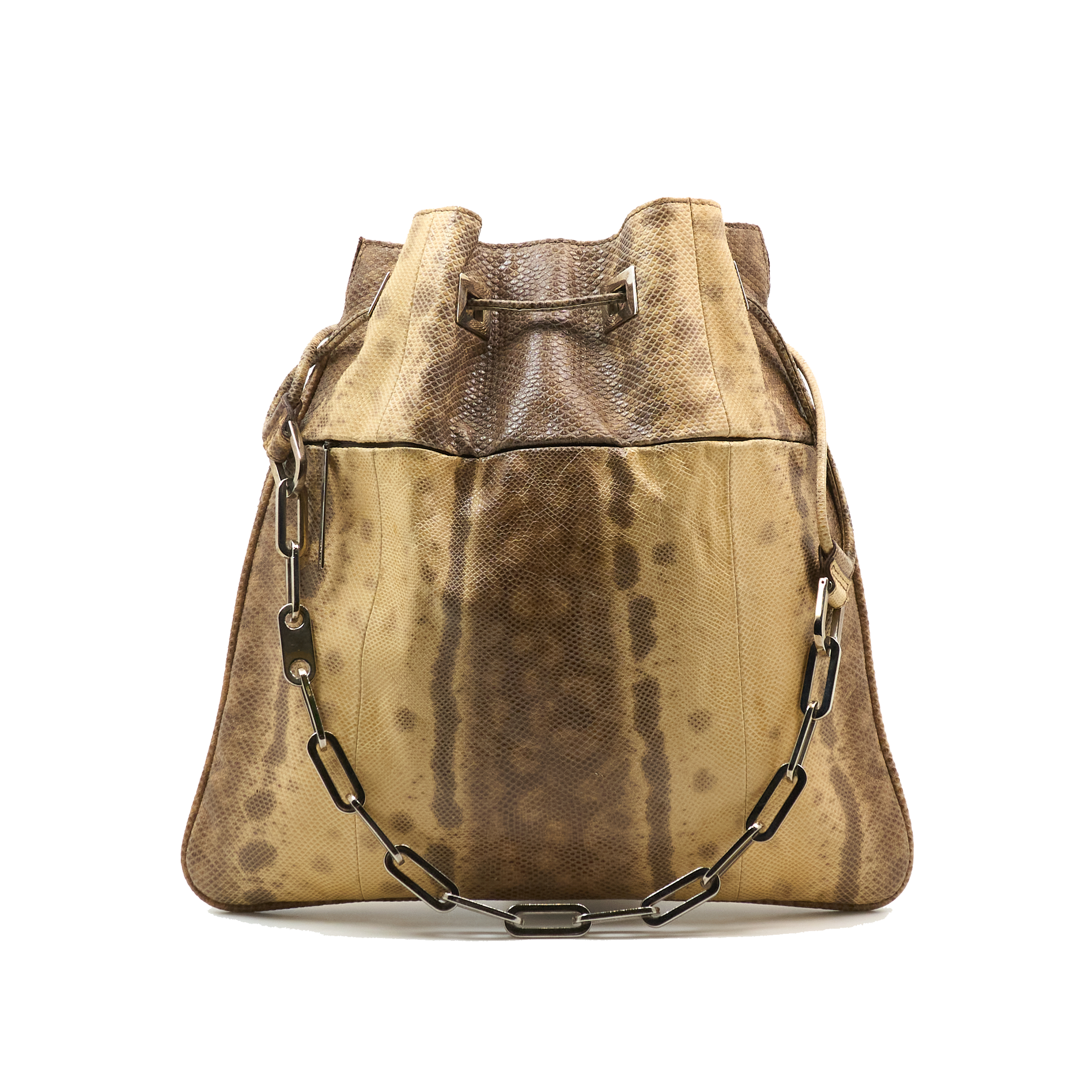 Gucci Python Drawstring Shoulder Bag