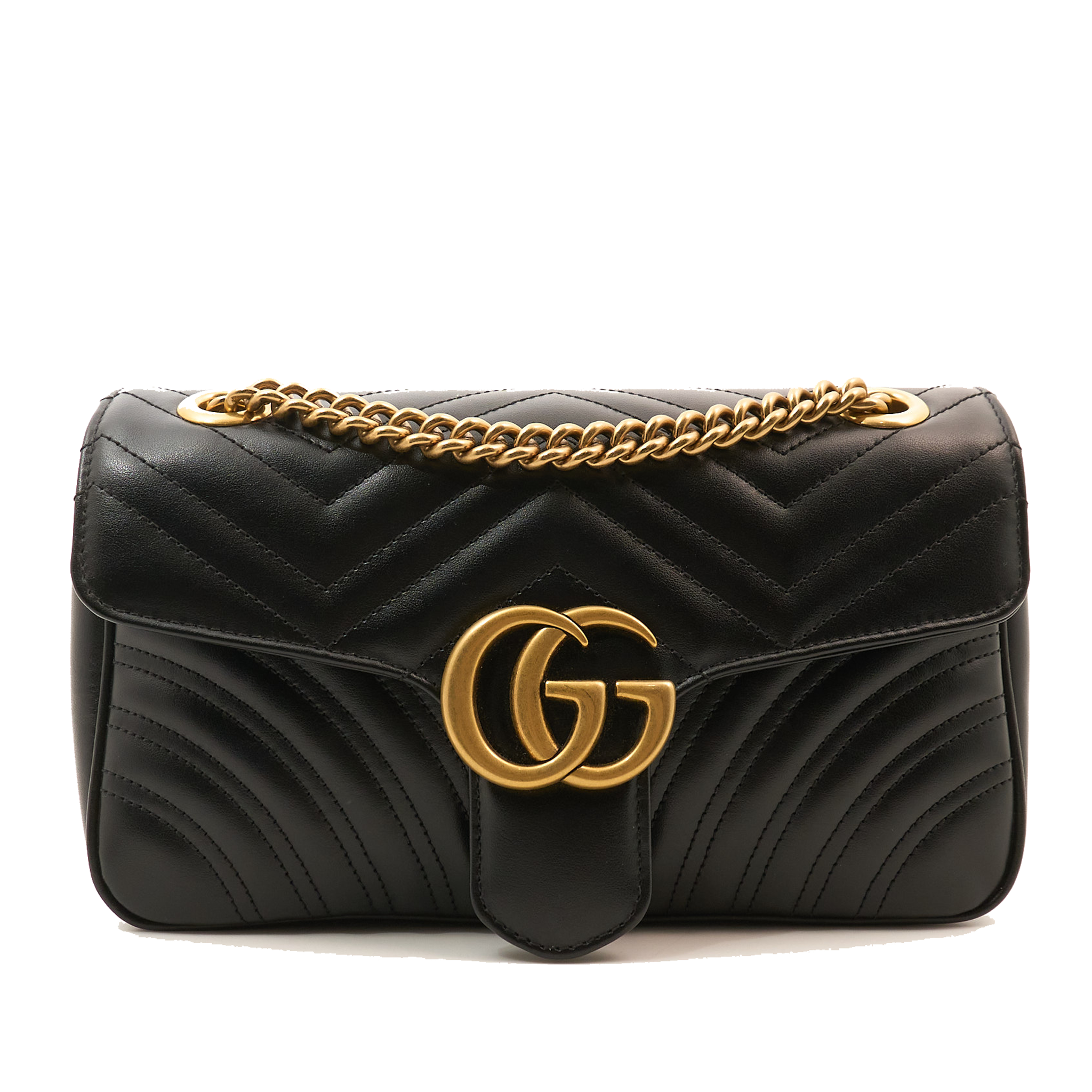 Gucci GG Marmont Small Matelassé Shoulder Flap Bag Black