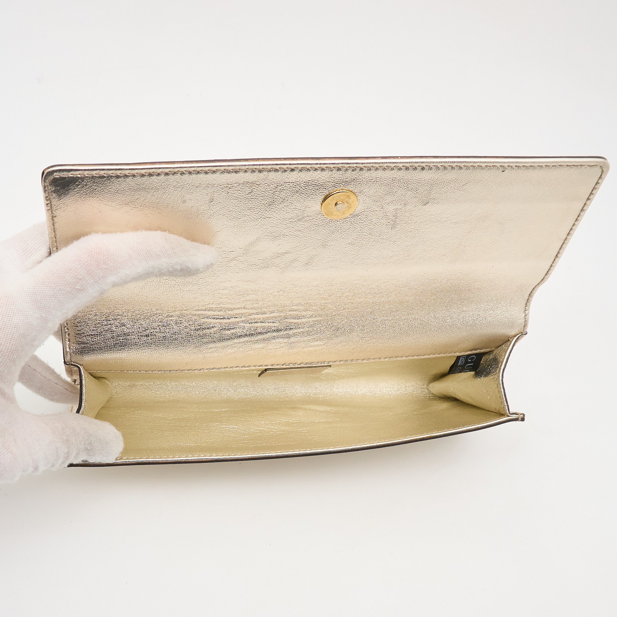 Gucci Vintage Metallic Clutch Bag