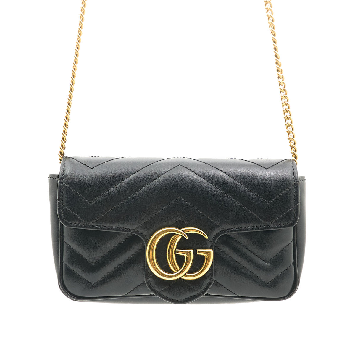 Gucci GG Marmont Matelassé Super Mini Black Bag