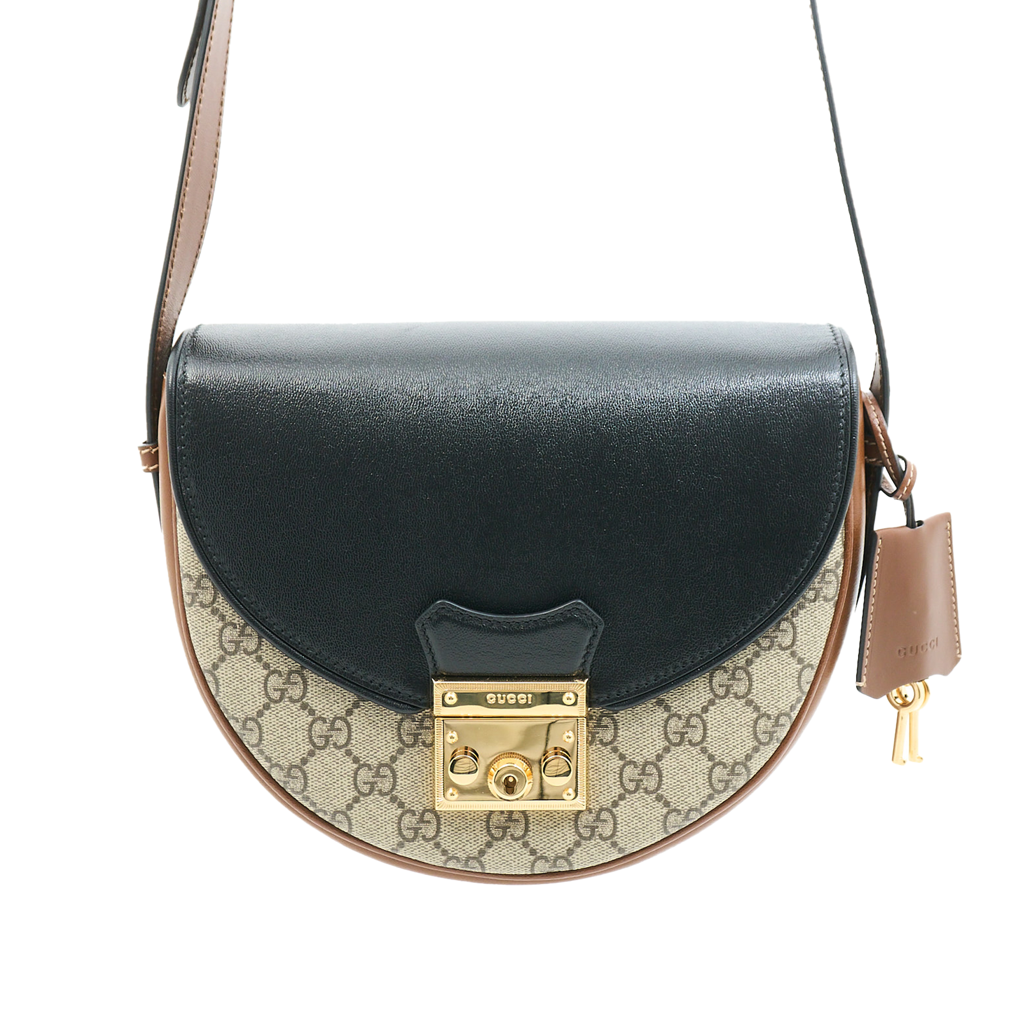 Gucci GG Supreme Padlock Saddle Bag