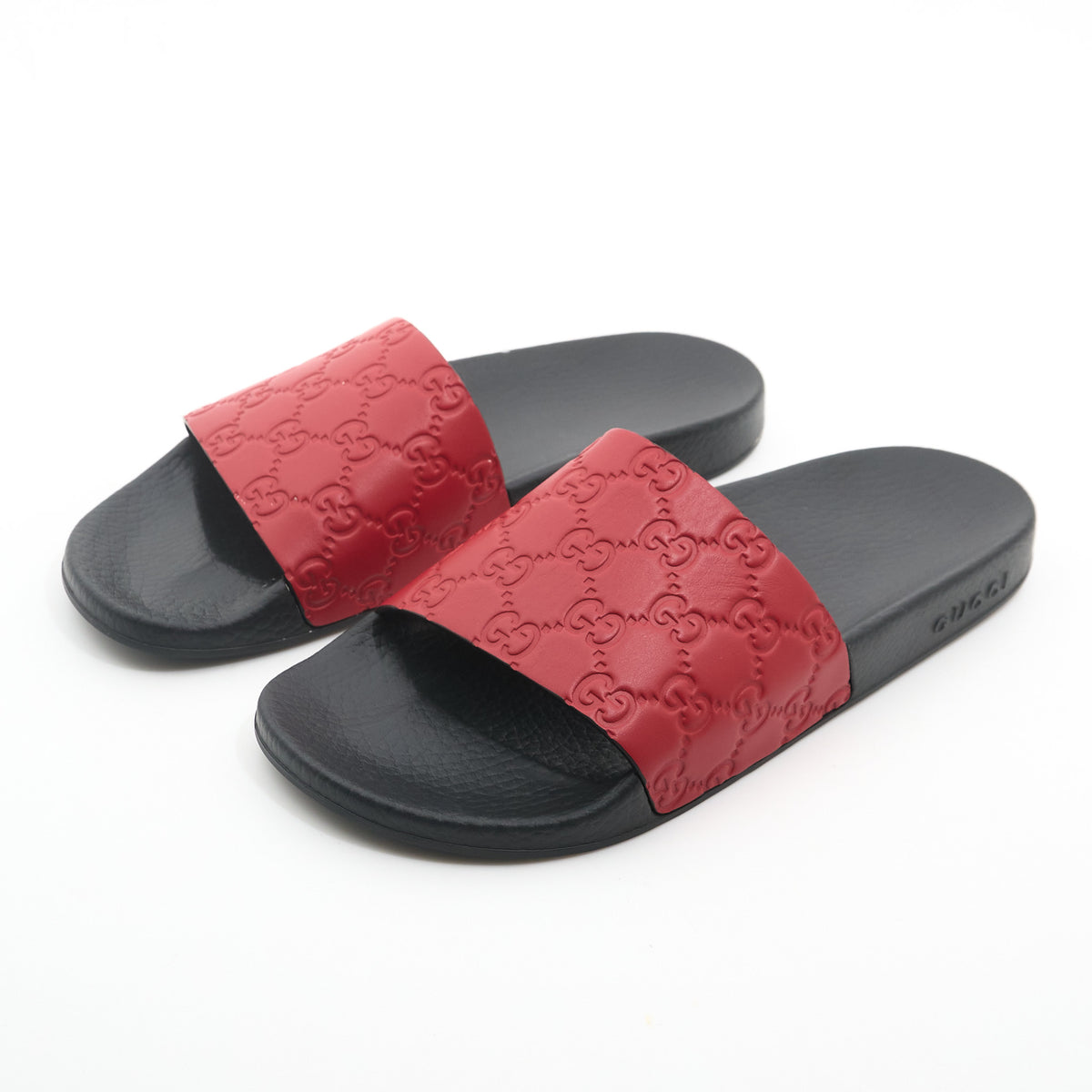 Gucci Red GG Pool Slides EU 40