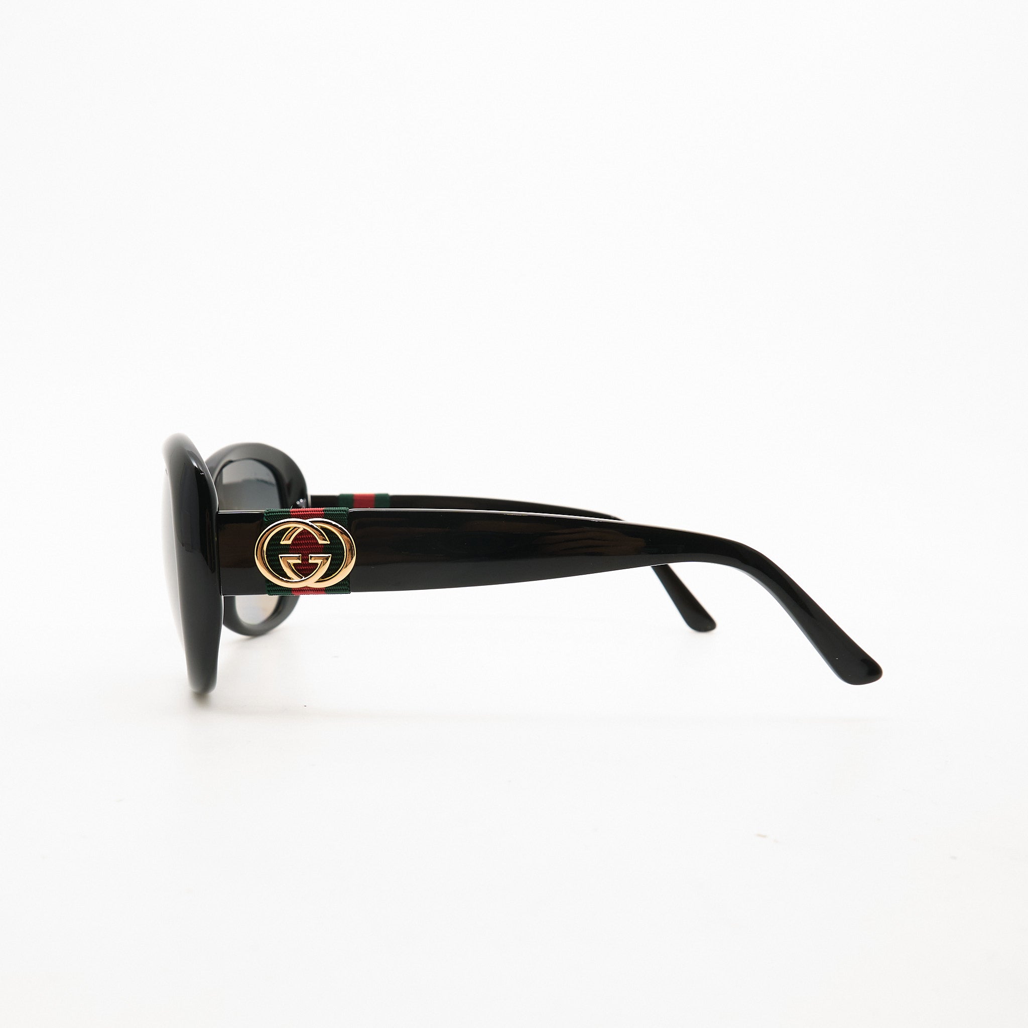 Gucci Black Square Polarised Sunglasses