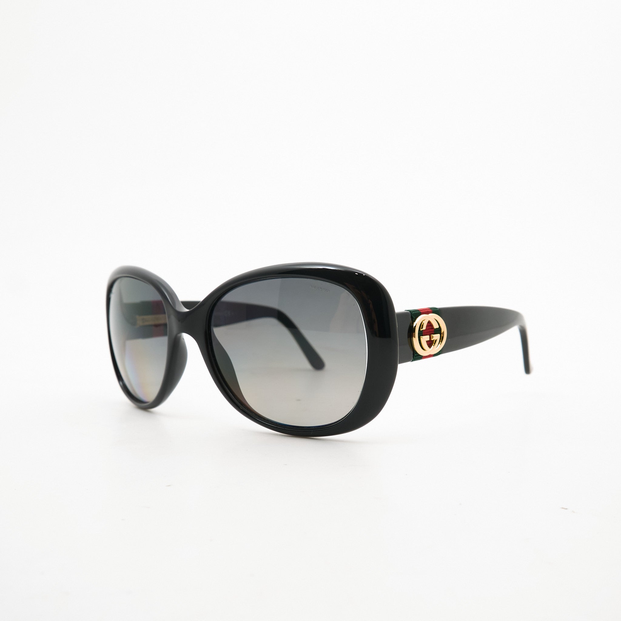 Gucci Black Square Polarised Sunglasses