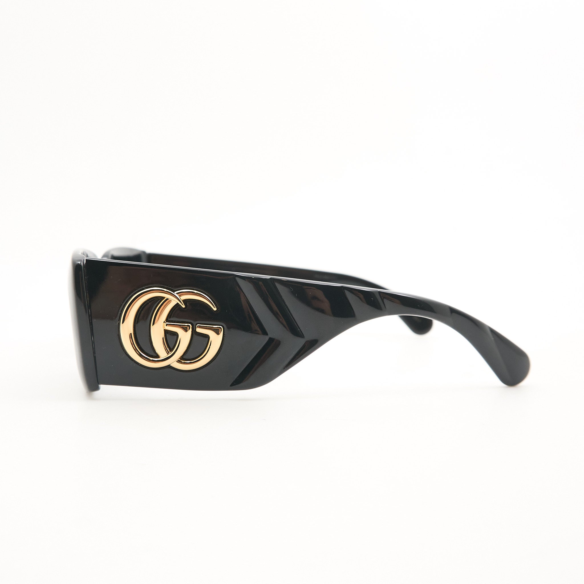 Gucci Black Rectangle Sunglasses
