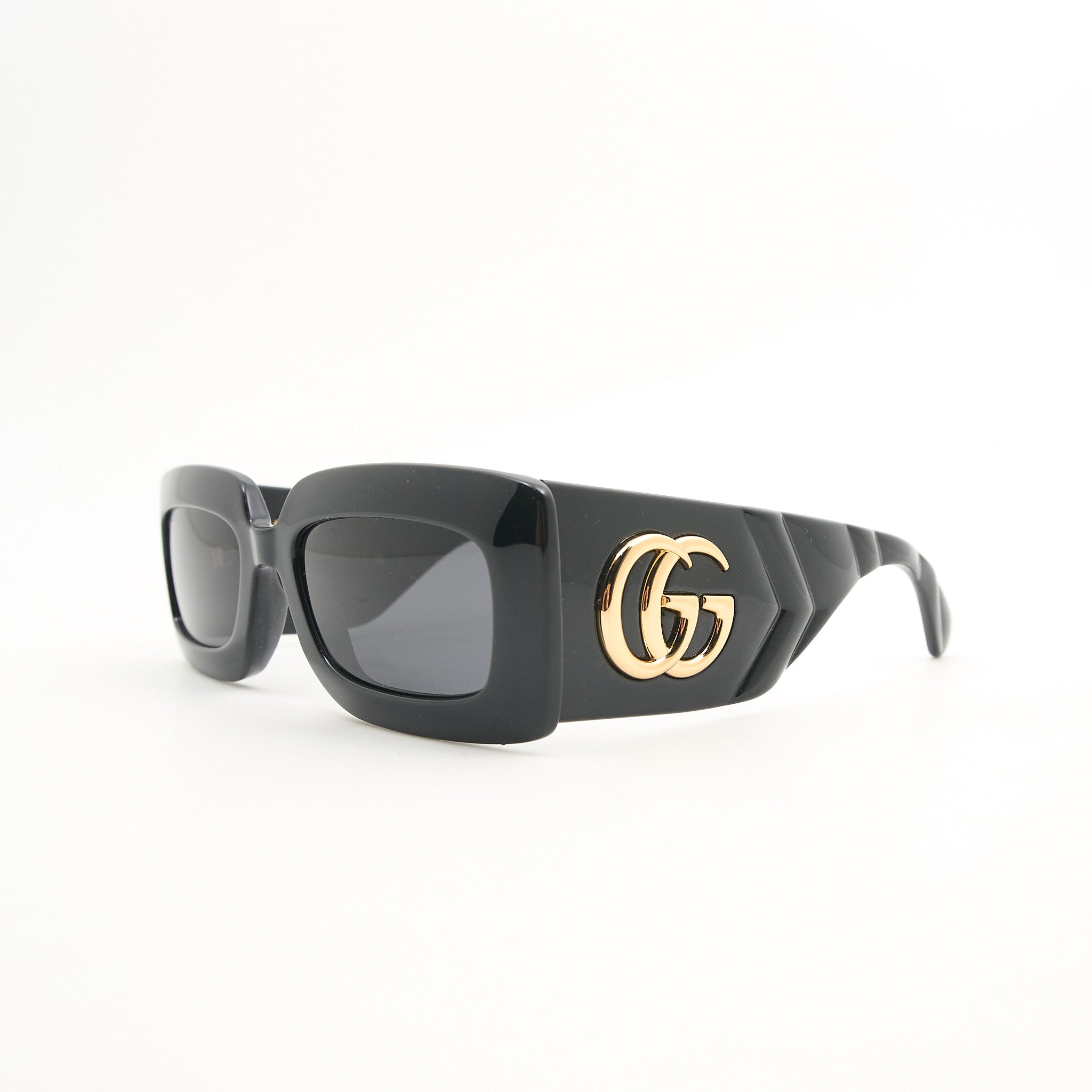 Gucci Black Rectangle Sunglasses