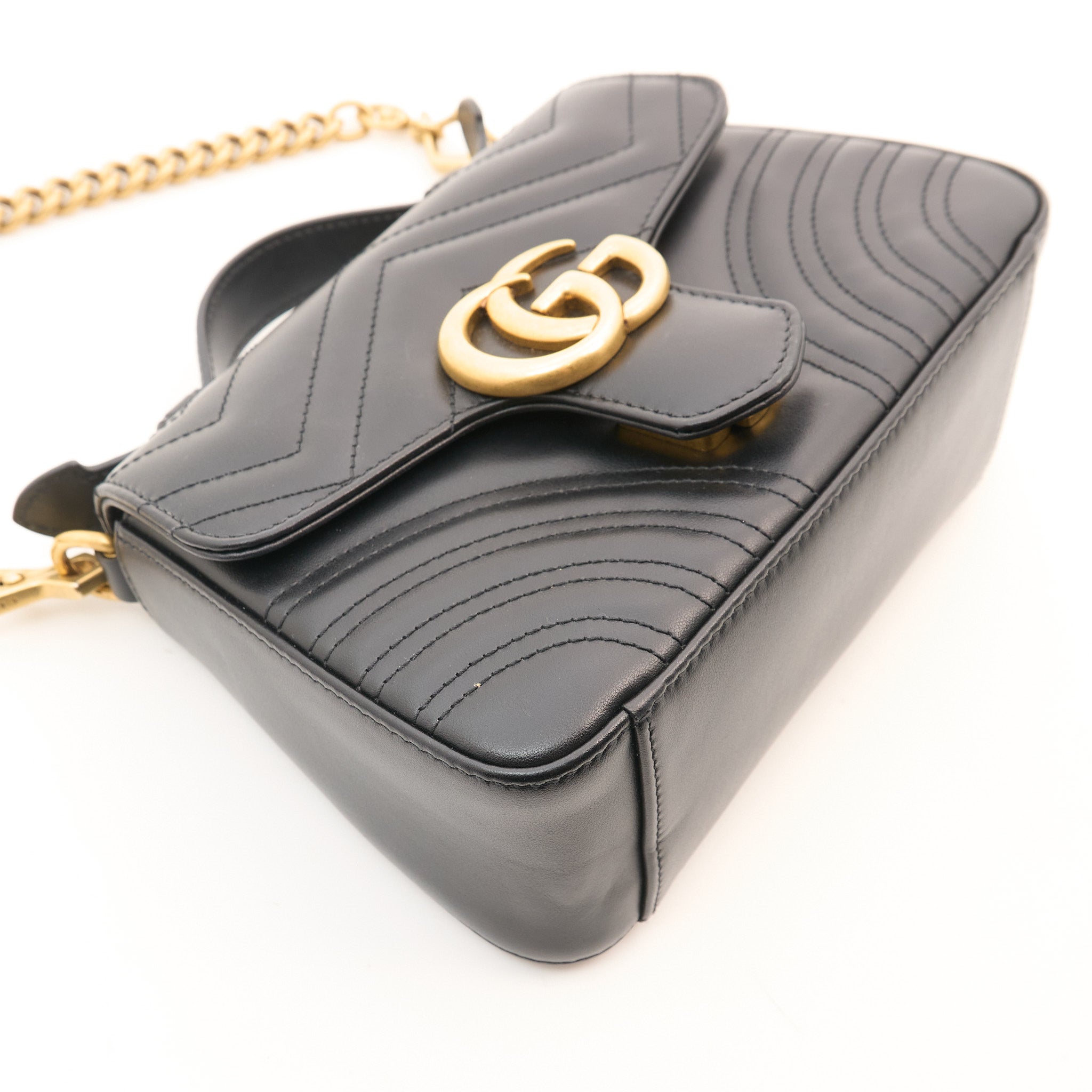 Gucci GG Marmont Black Top Handle Bag
