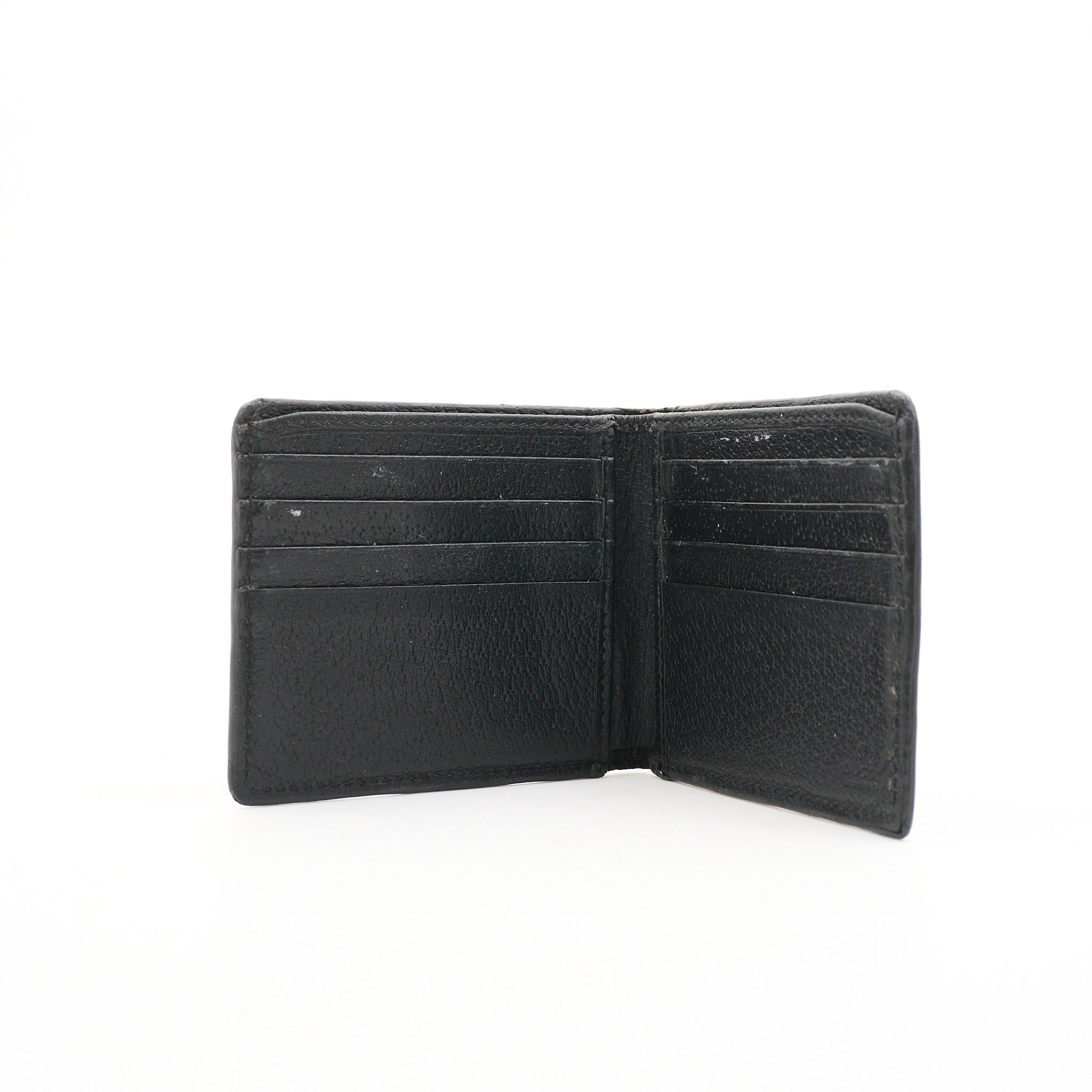 Gucci Black Leather Bee Wallet