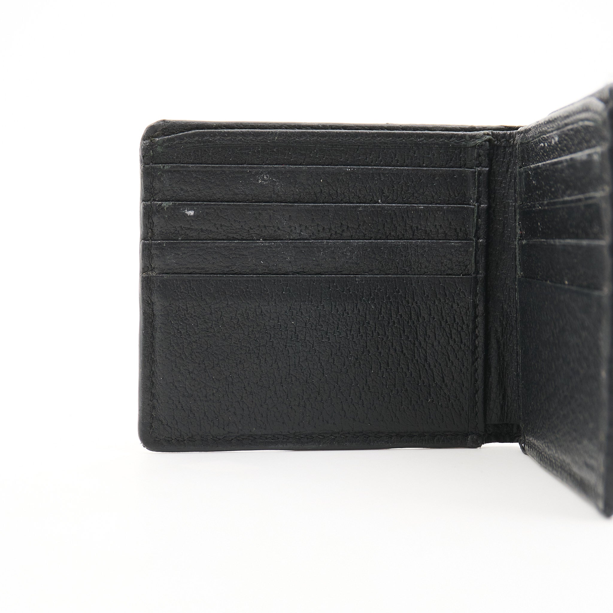 Gucci Black Leather Bee Wallet