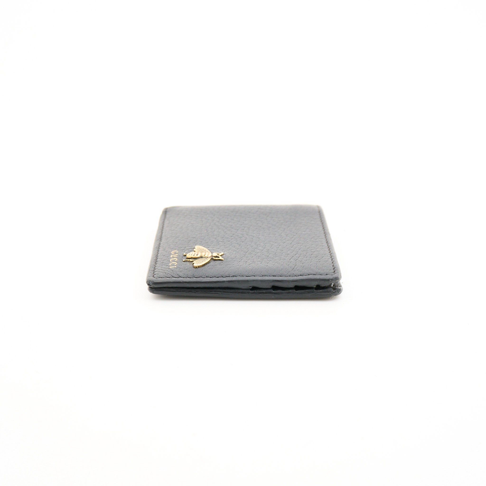 Gucci Black Leather Bee Wallet