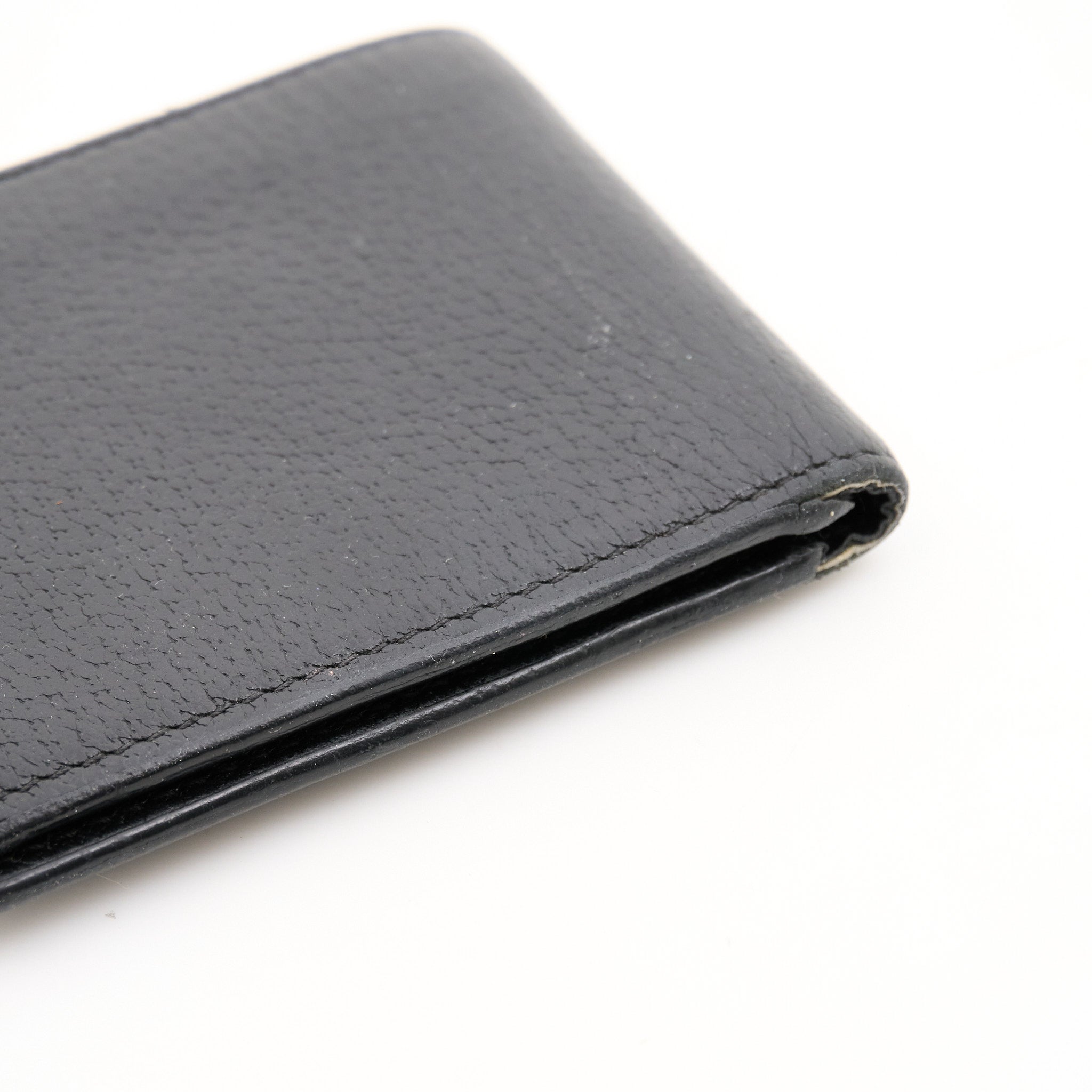 Gucci Black Leather Bee Wallet