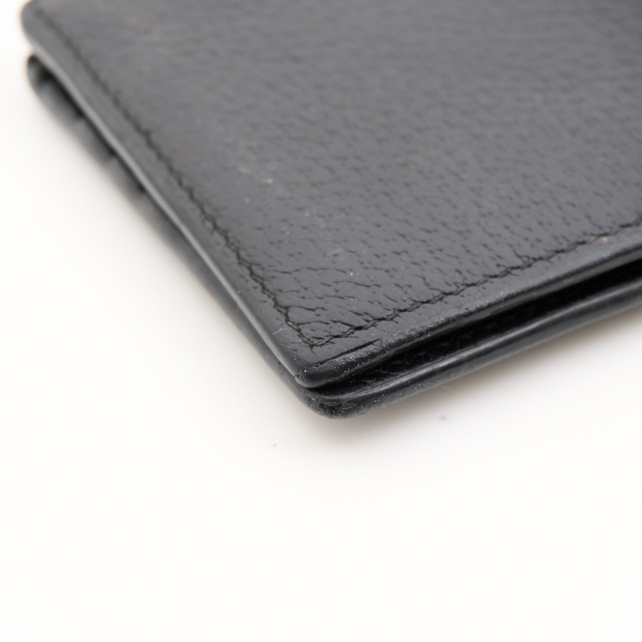 Gucci Black Leather Bee Wallet
