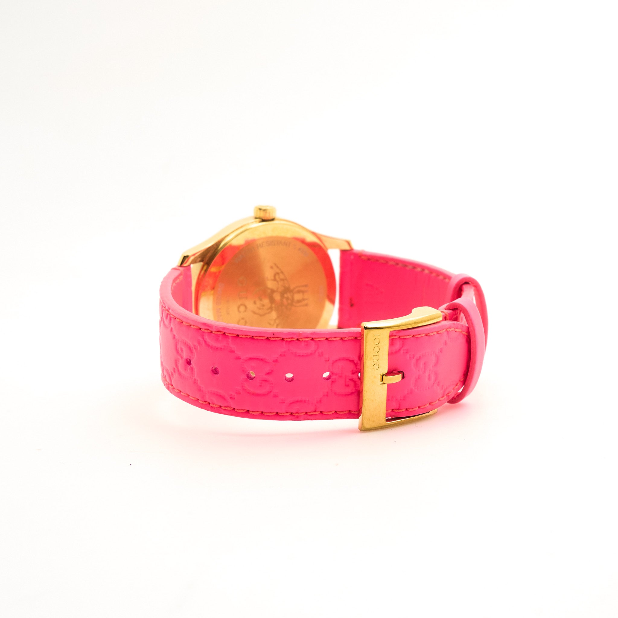 Gucci G Timeless Quartz Pink Dial Pink & Leather Strap