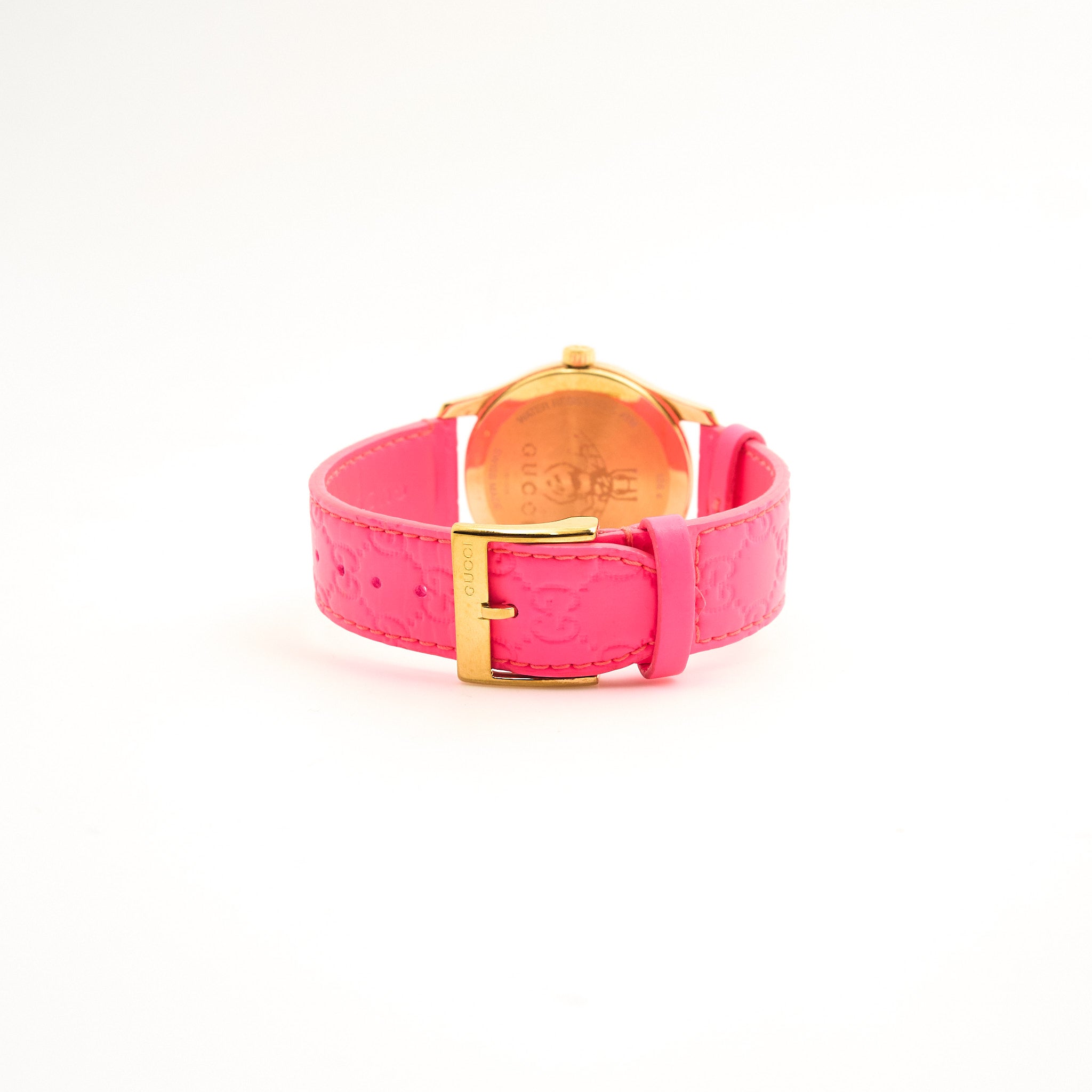 Gucci G Timeless Quartz Pink Dial Pink & Leather Strap