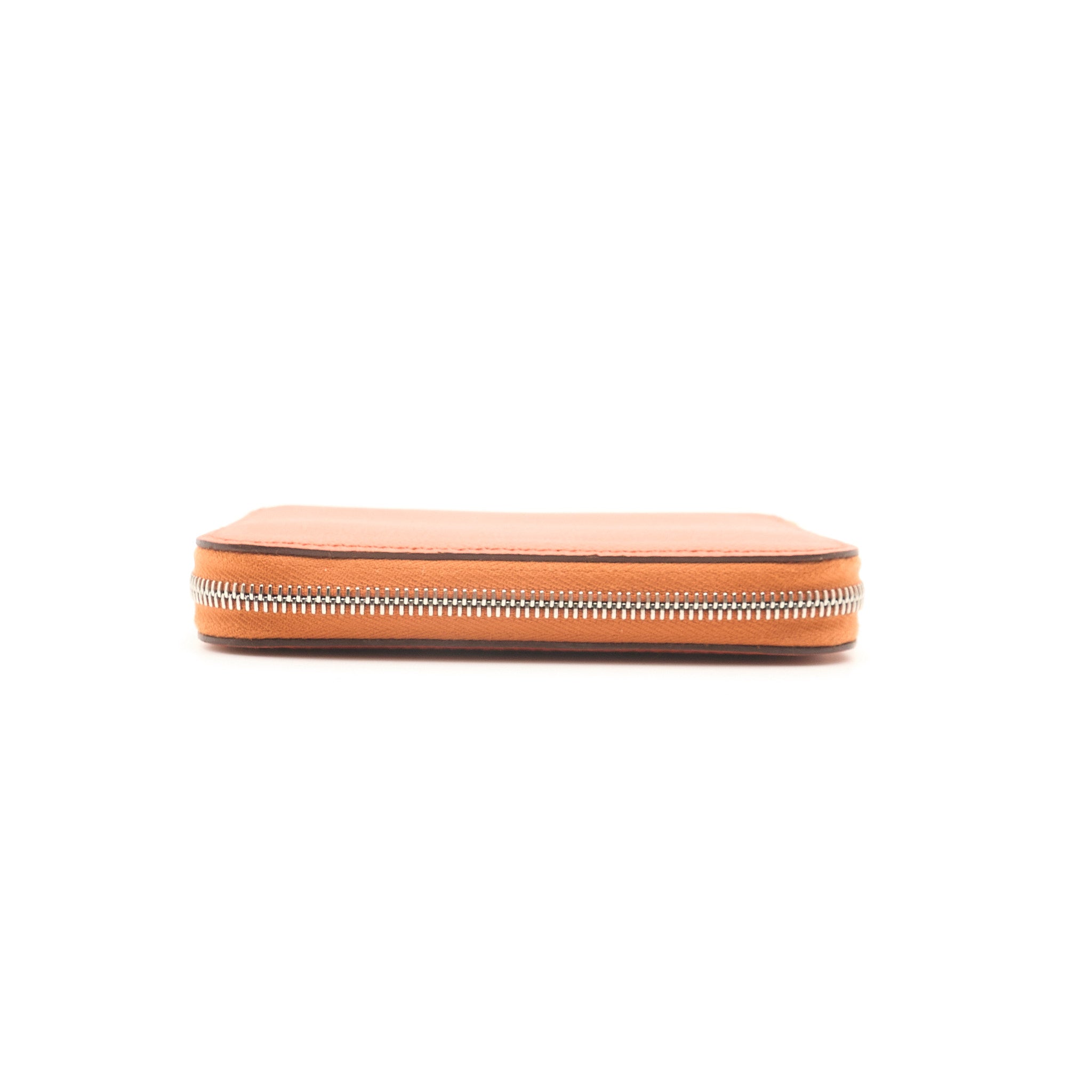 Hermes Azap Silk'In Compact Wallet Orange Epsom Leather
