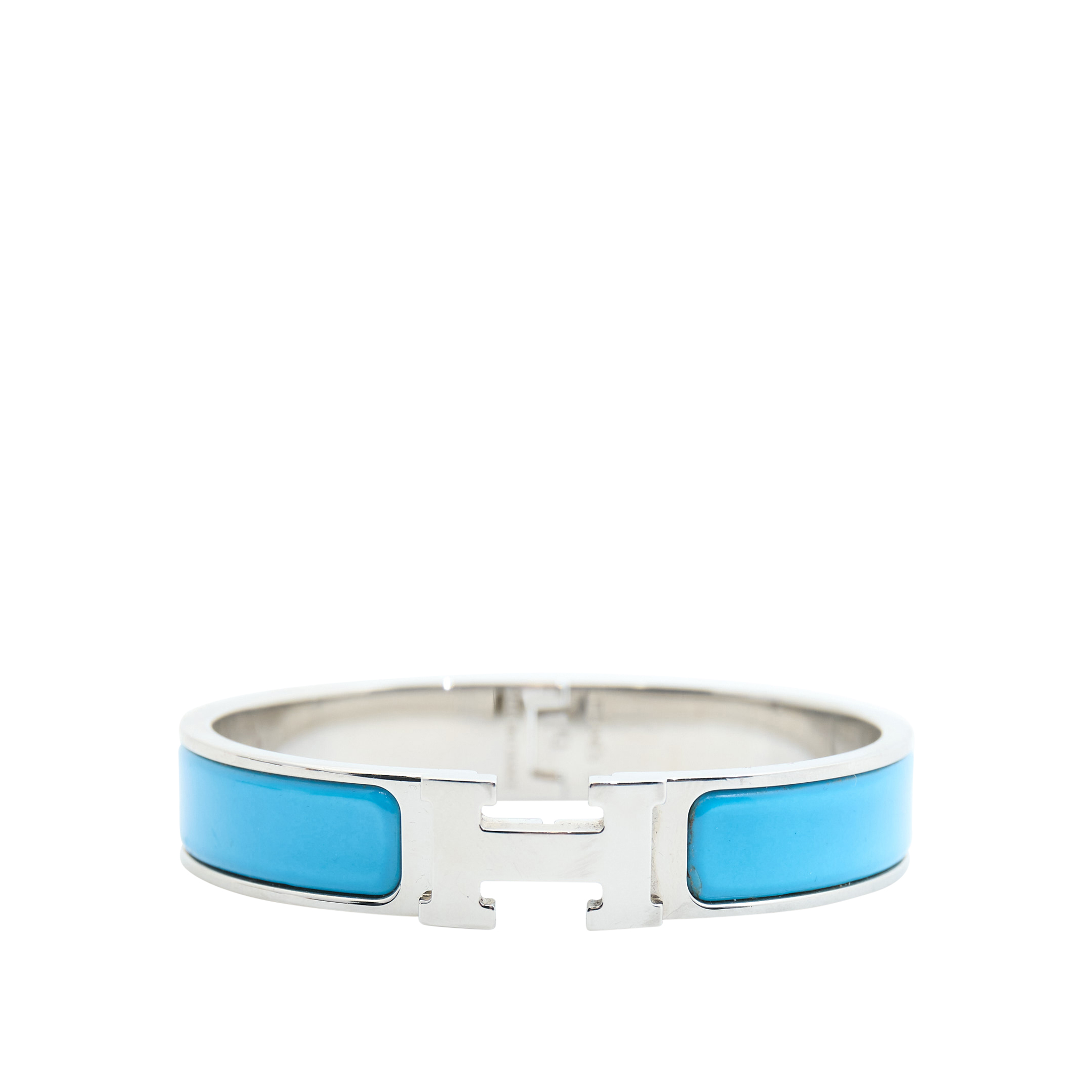 Hermes Clic H Blue Bangle PM