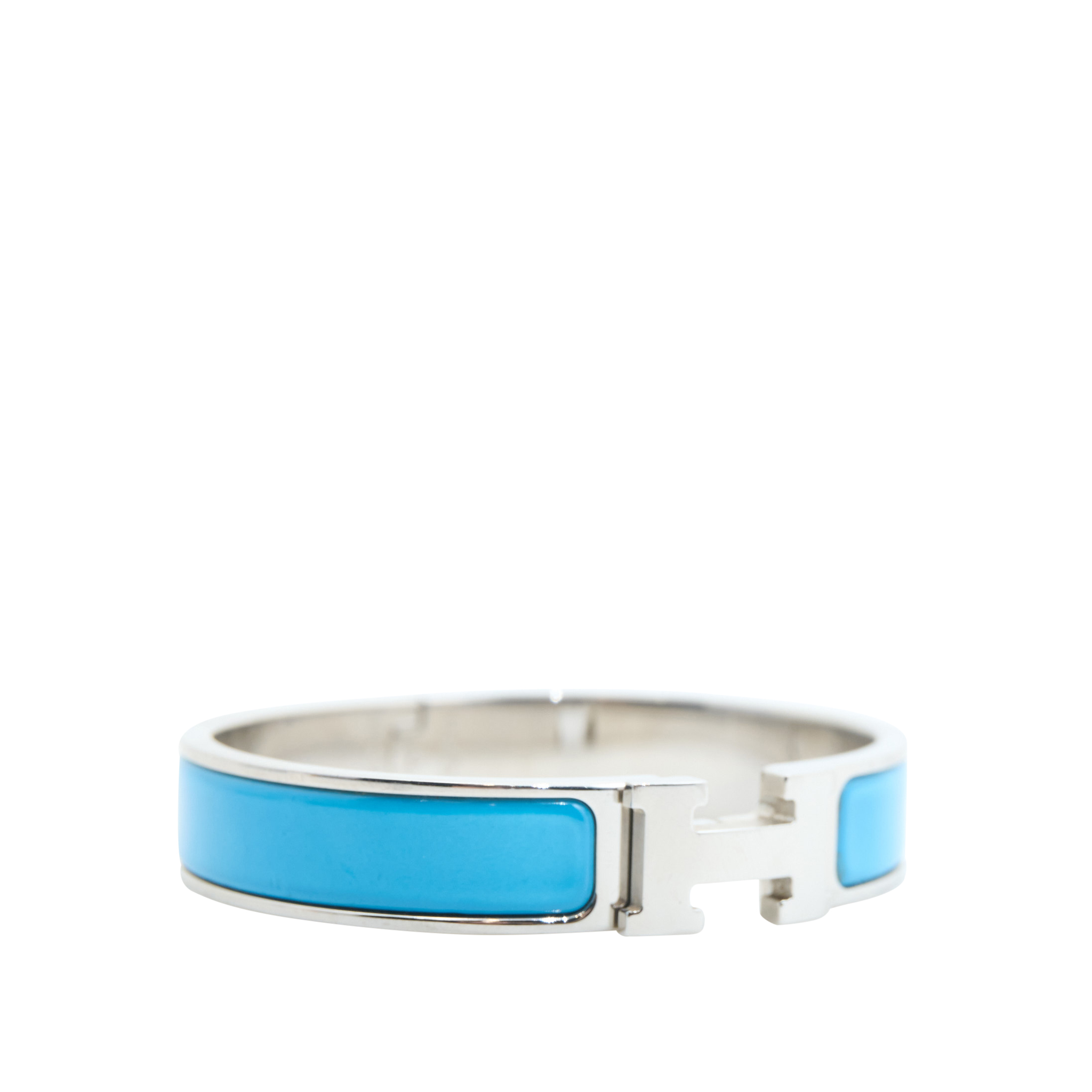 Hermes Clic H Blue Bangle PM