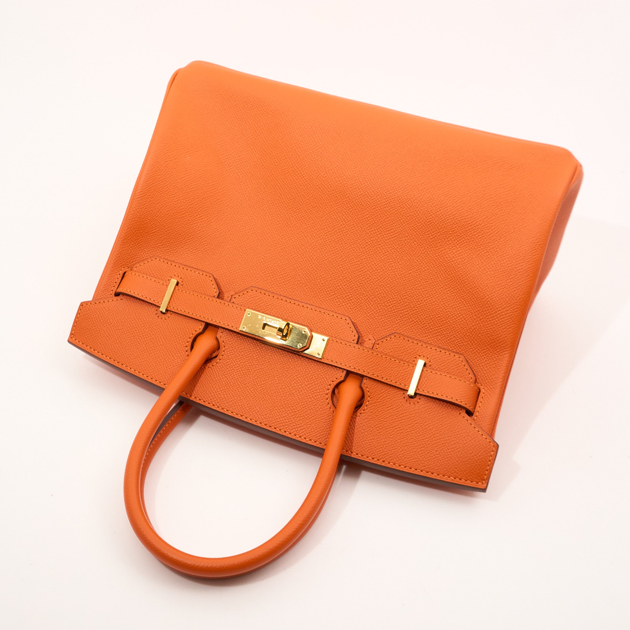 Hermes Birkin 30 Orange Epsom Stamp A (2017)