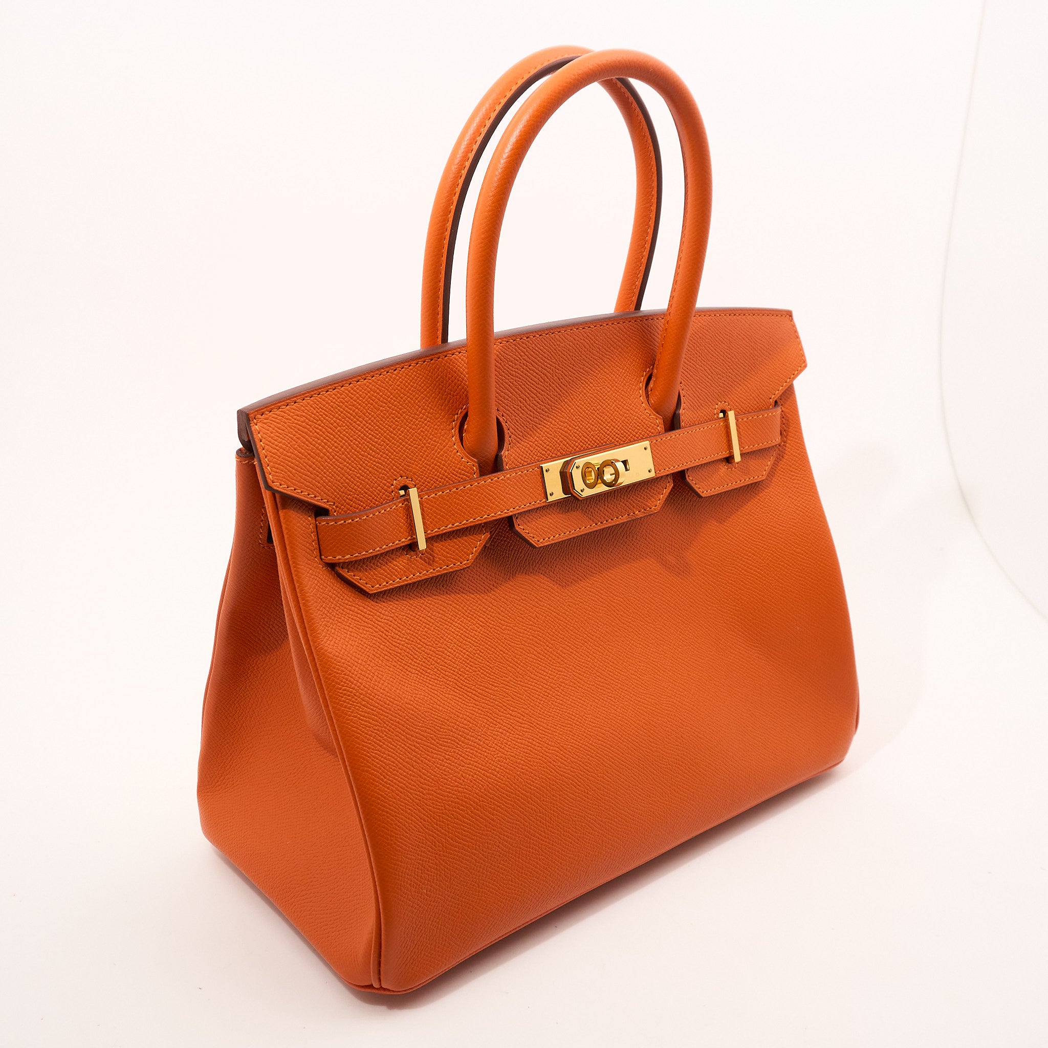 Hermes Birkin 30 Orange Epsom Stamp A (2017)