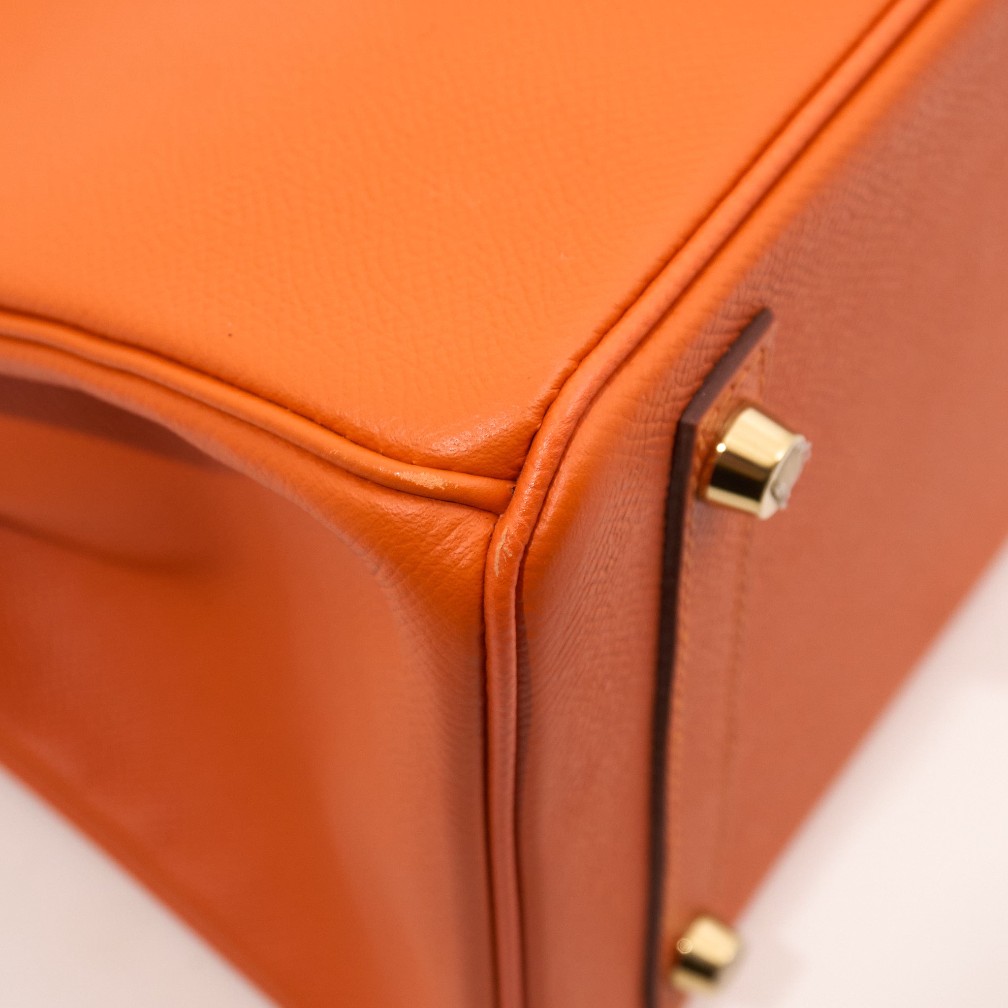 Hermes Birkin 30 Orange Epsom Stamp A (2017)