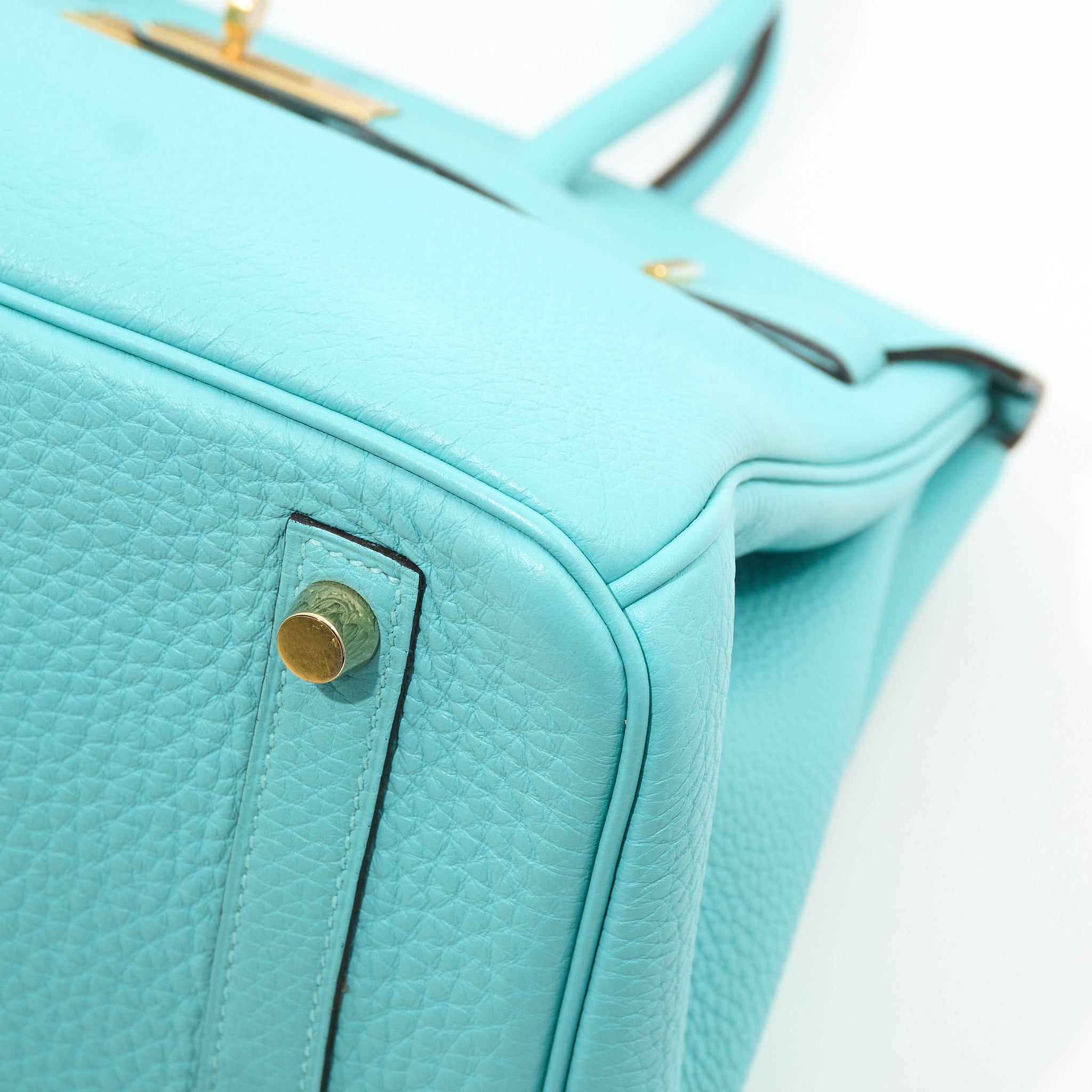 Hermes Birkin 30 Togo Bleu Atoll Stamp T 2015