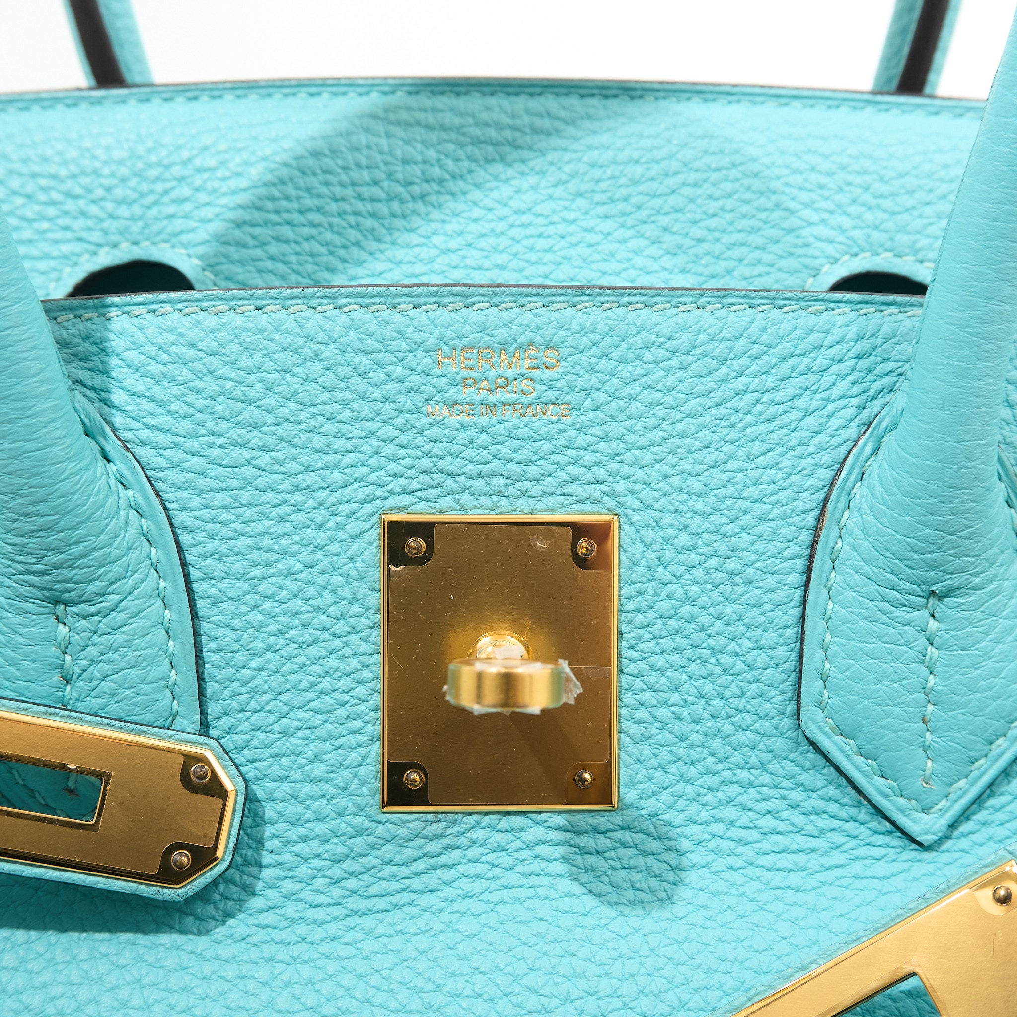 Hermes Birkin 30 Togo Bleu Atoll Stamp T 2015