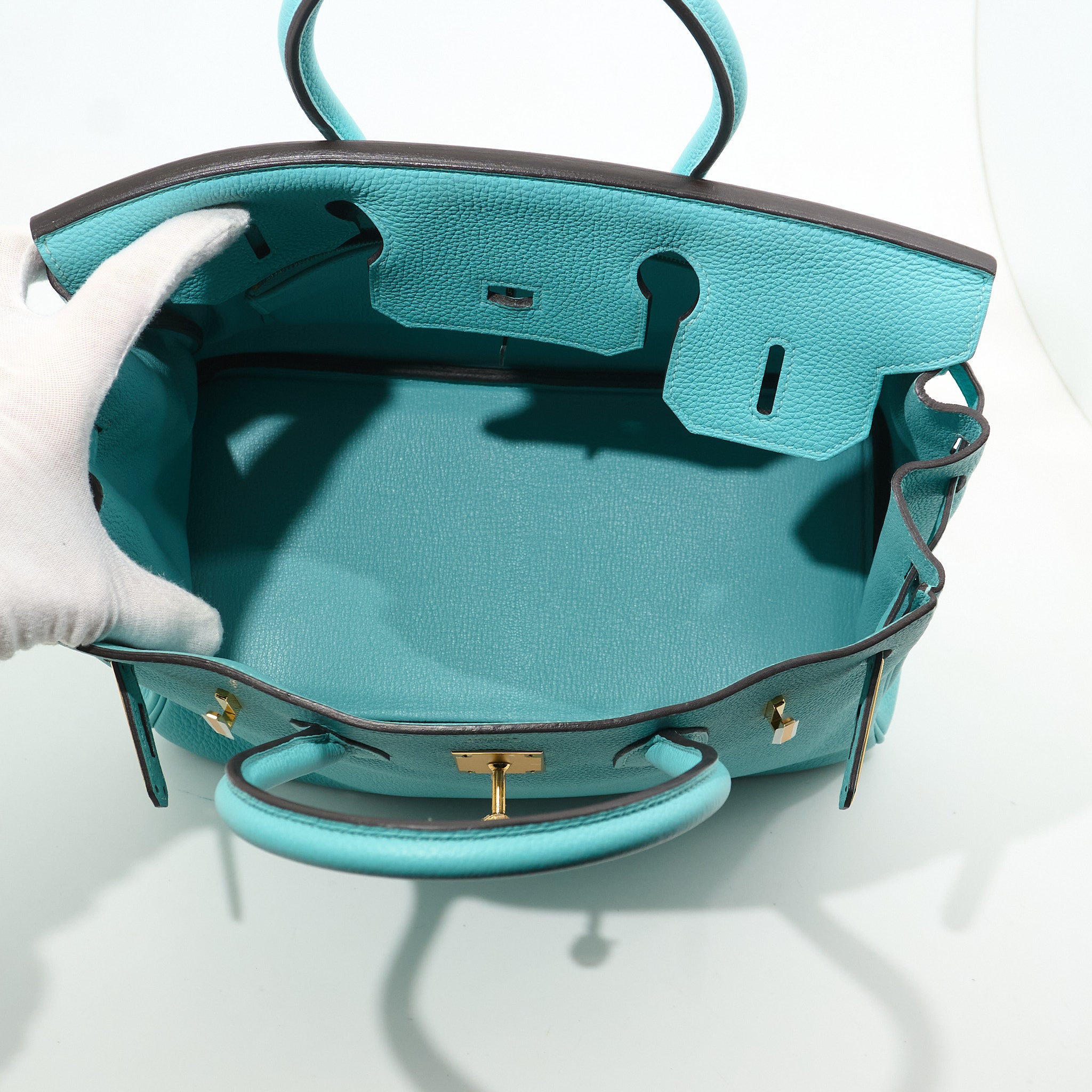 Hermes Birkin 30 Togo Bleu Atoll Stamp T 2015