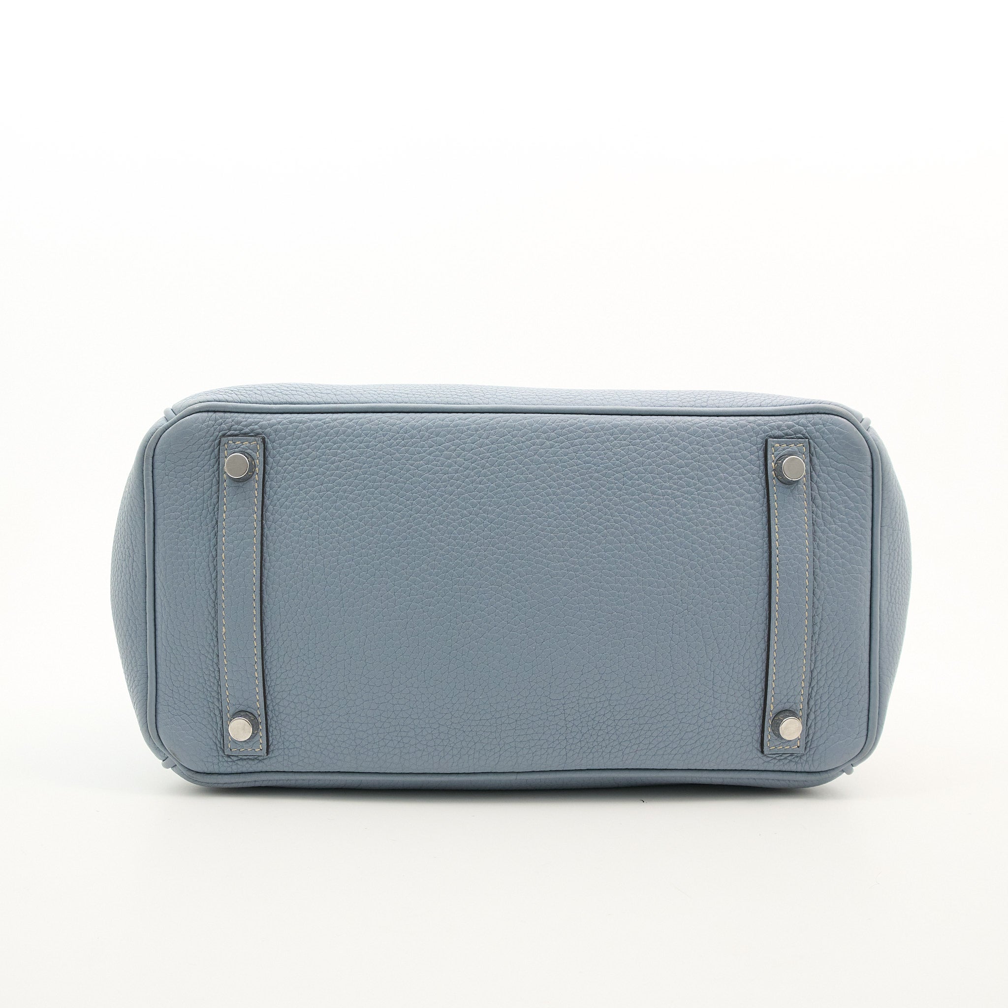 Hermes Birkin 30 Clemence Bleu Lin Square Stamp P (2012)