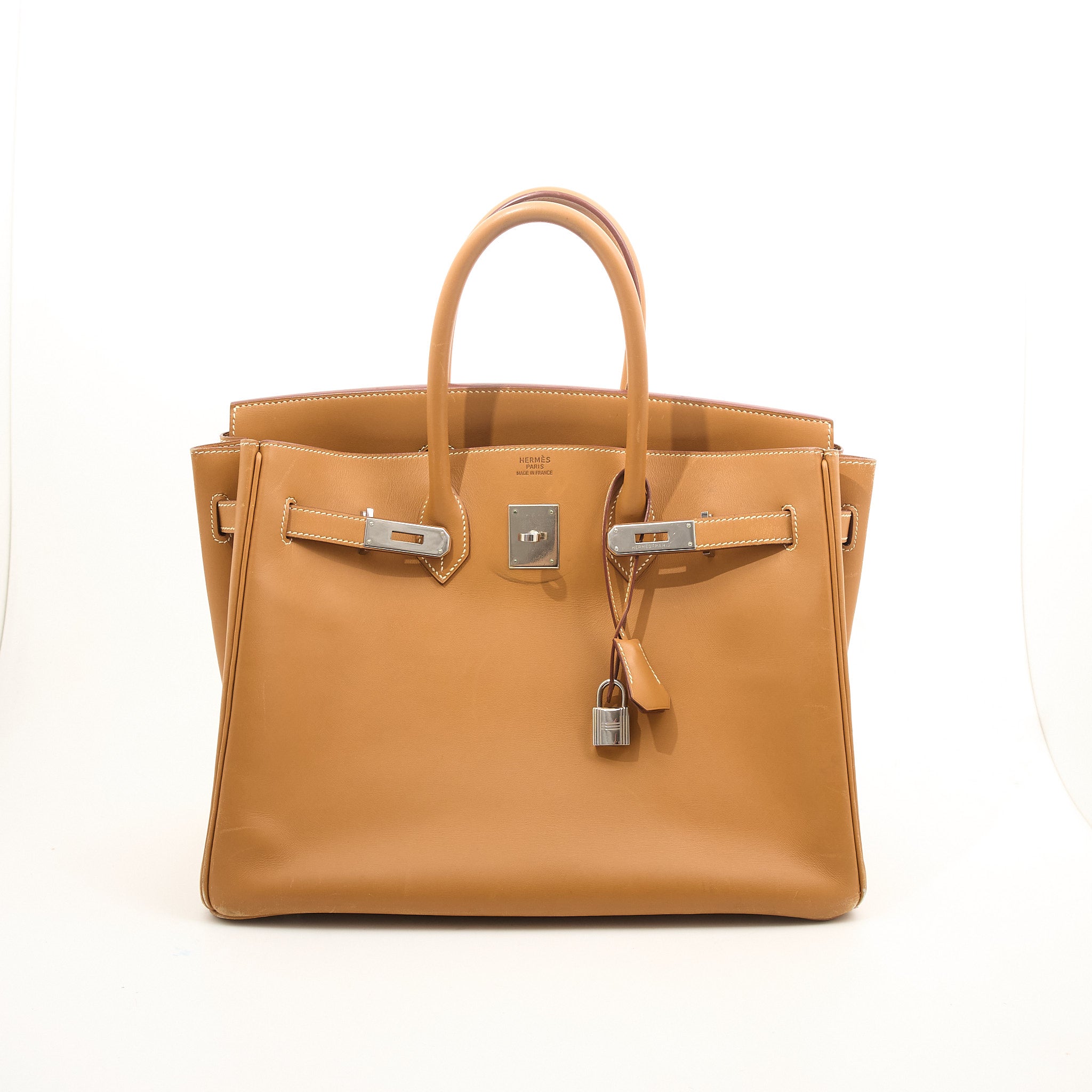 Hermès Birkin 35 in Biscuit Barinia PHW Stamp Sq C