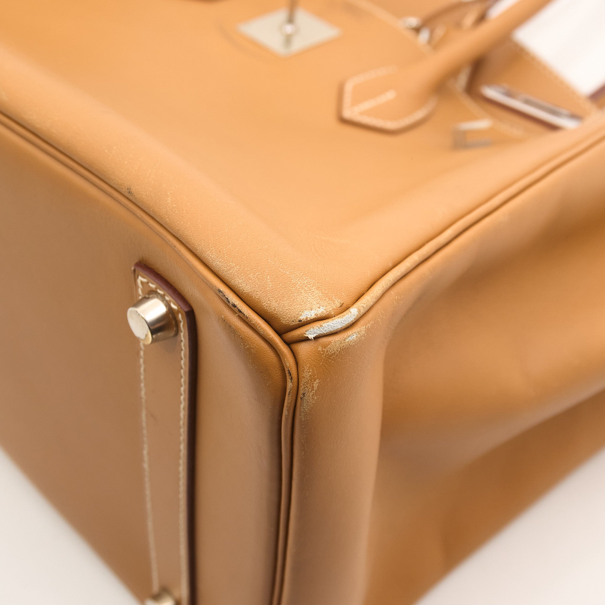 Hermès Birkin 35 in Biscuit Barinia PHW Stamp Sq C