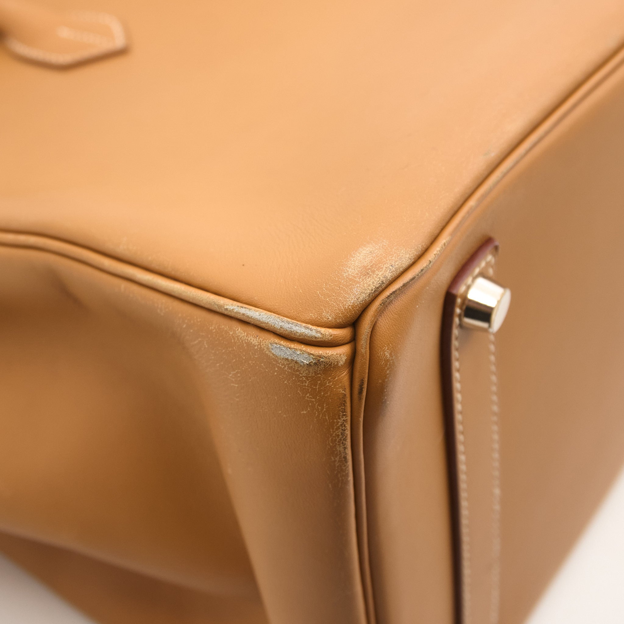 Hermès Birkin 35 in Biscuit Barinia PHW Stamp Sq C