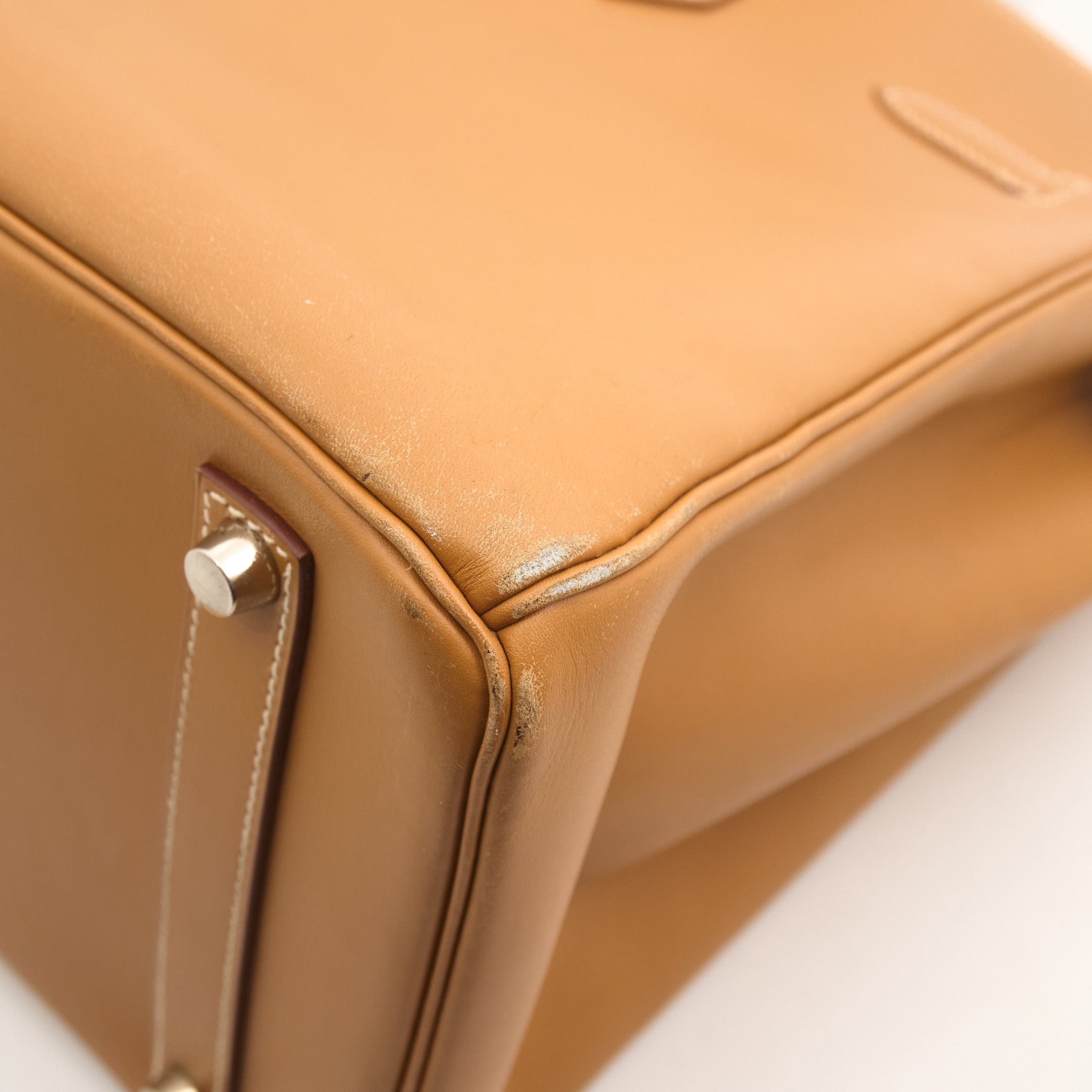 Hermès Birkin 35 in Biscuit Barinia PHW Stamp Sq C
