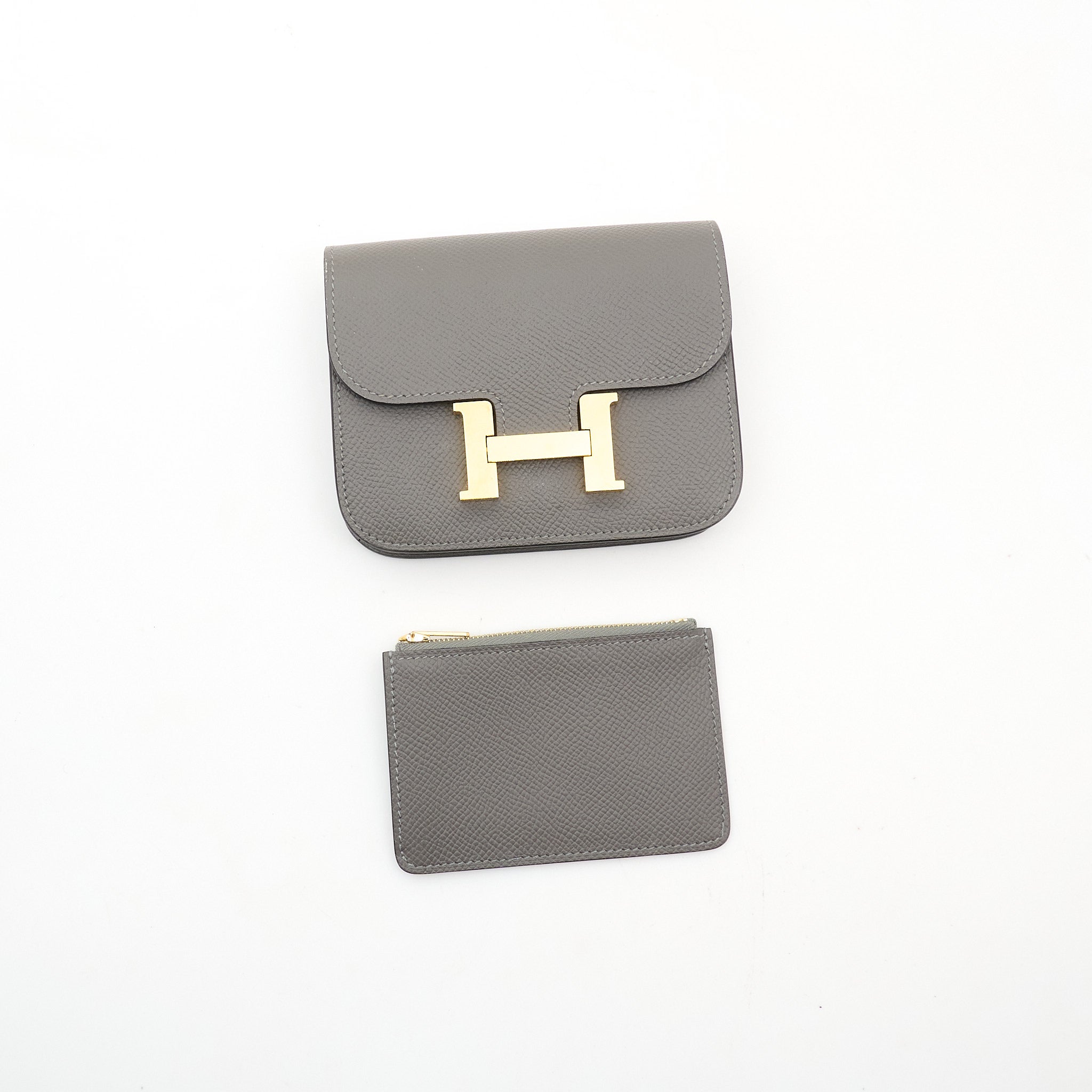Hermes Constance Slim Wallet in Epsom GHW