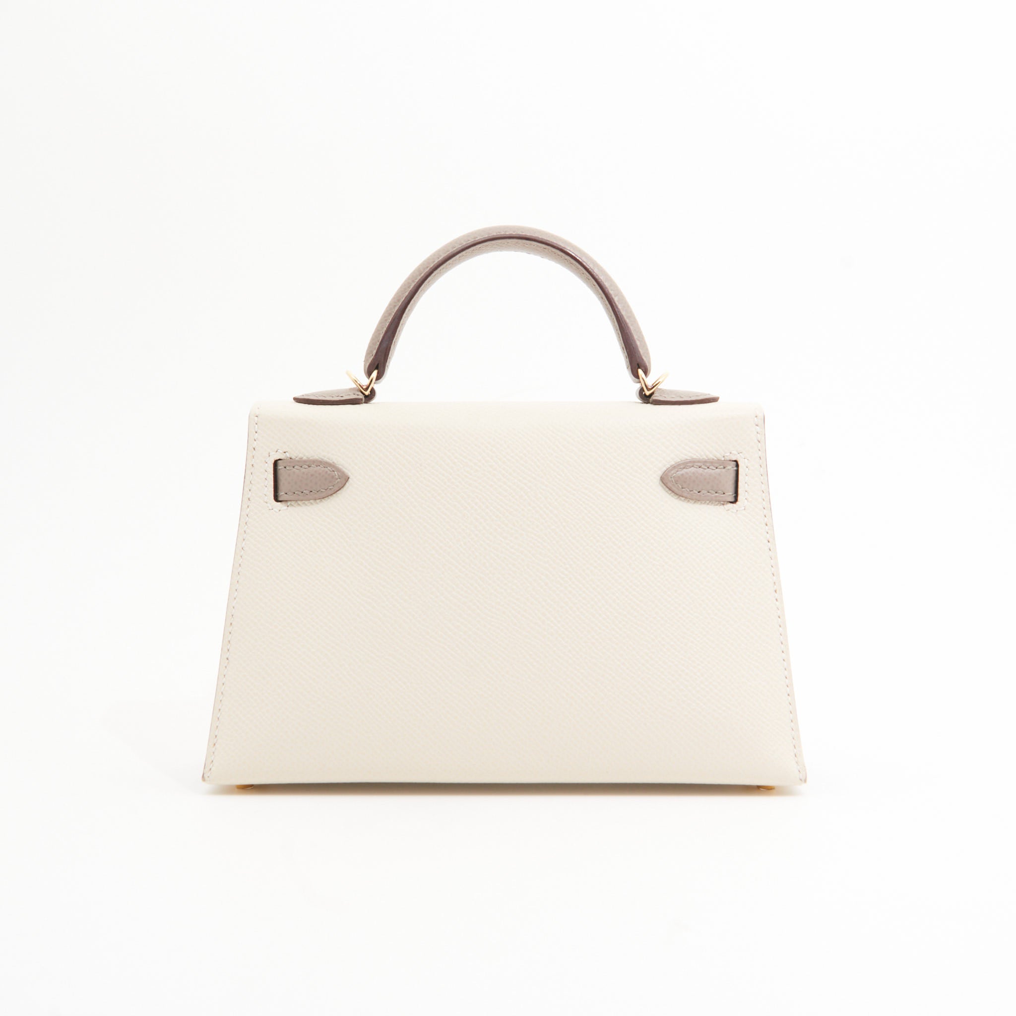 Hermes Epsom Mini Kelly in Custom white and Grey GHW