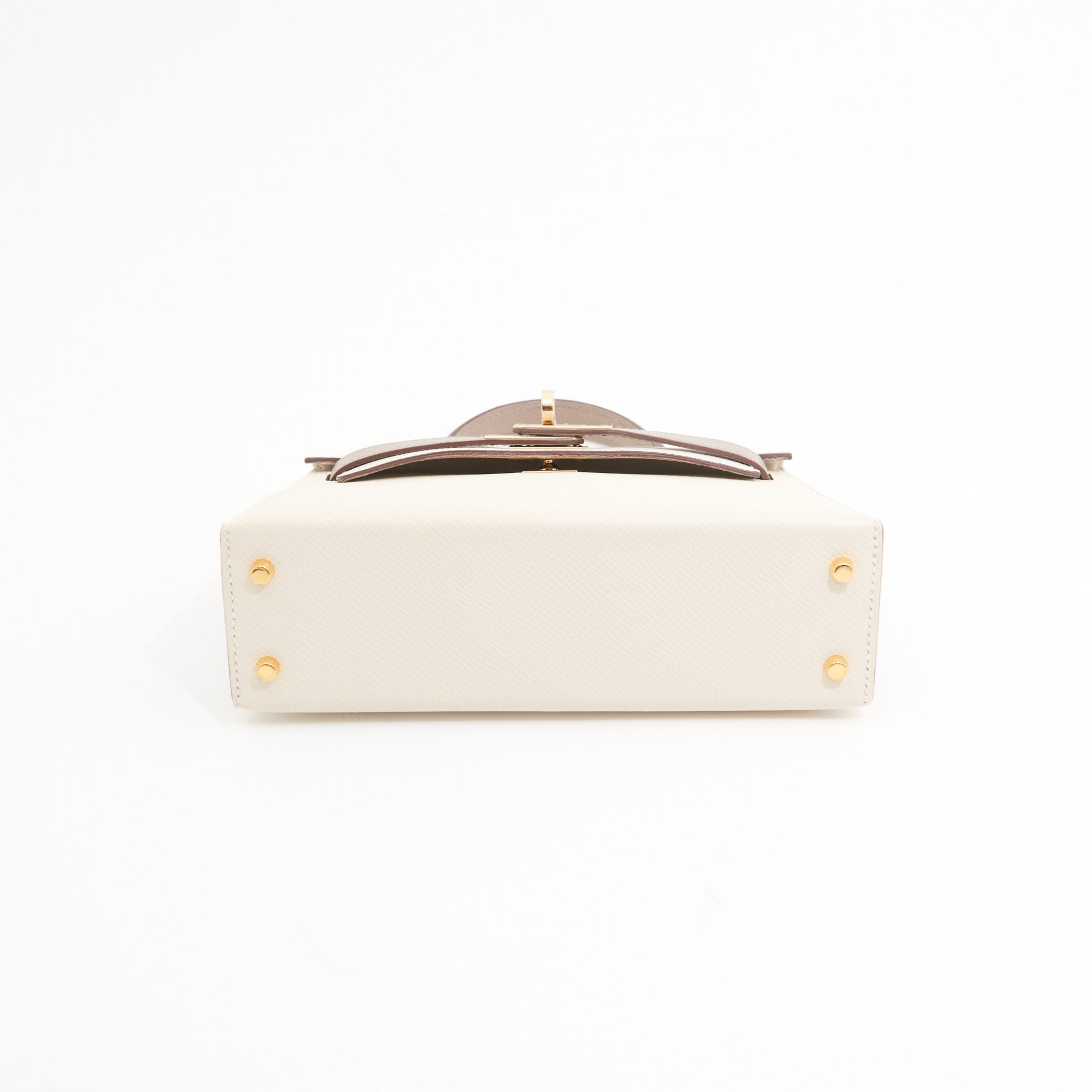 Hermes Epsom Mini Kelly in Custom white and Grey GHW