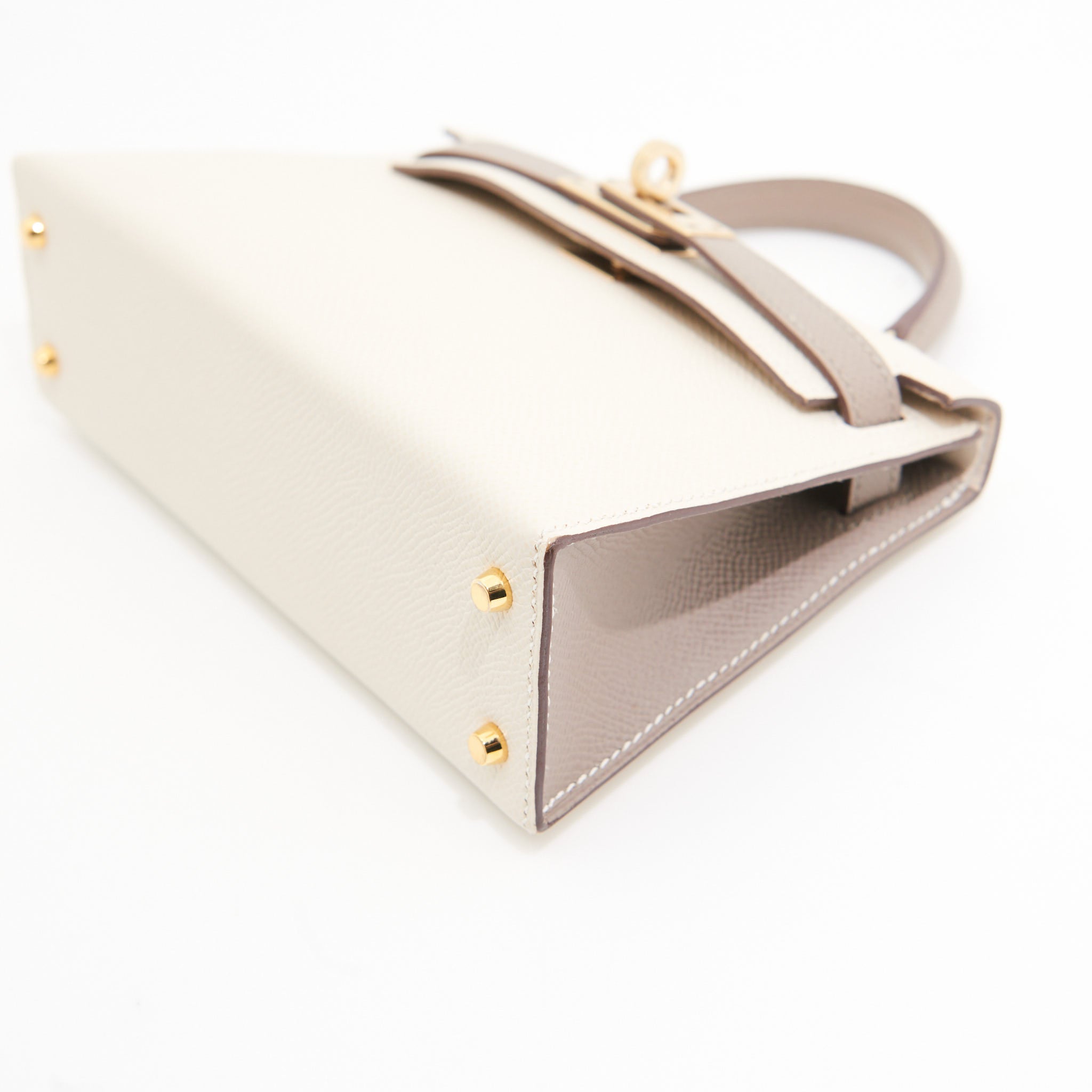 Hermes Epsom Mini Kelly in Custom white and Grey GHW
