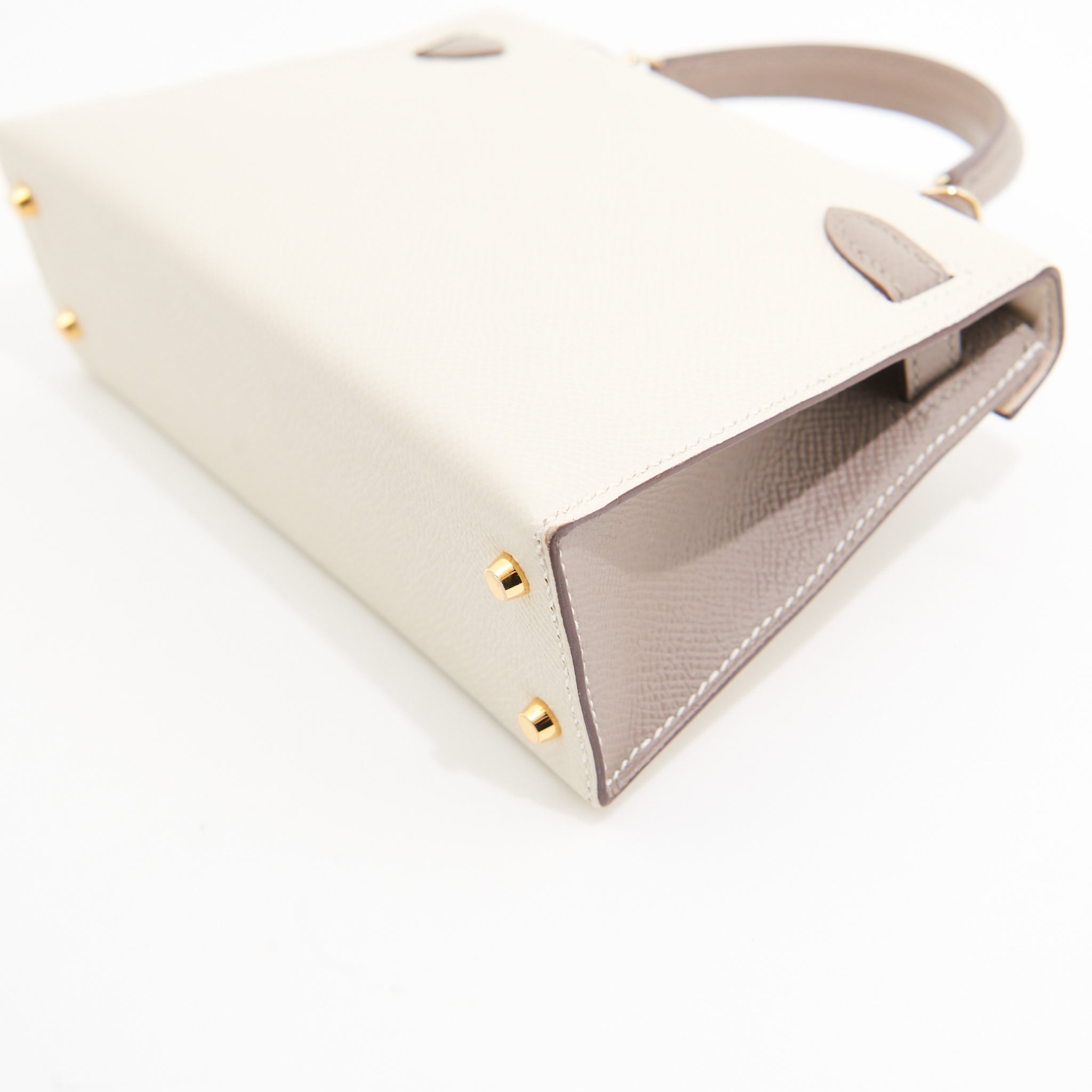 Hermes Epsom Mini Kelly in Custom white and Grey GHW