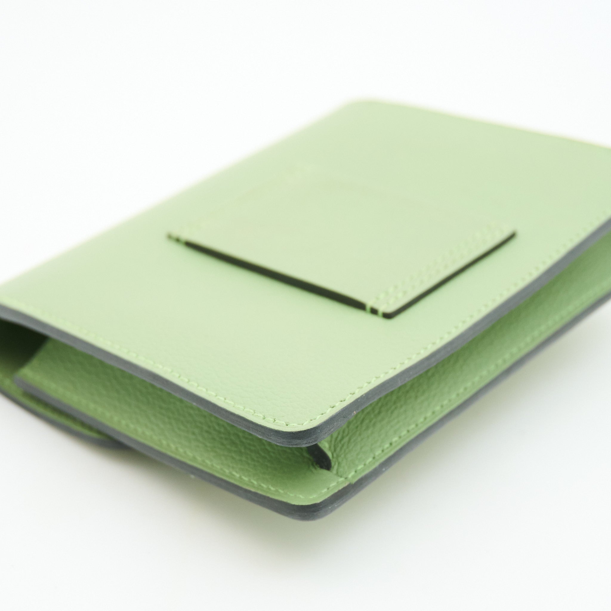 Hermes Evercolor Roulis Slim in Vert Criquet GHW