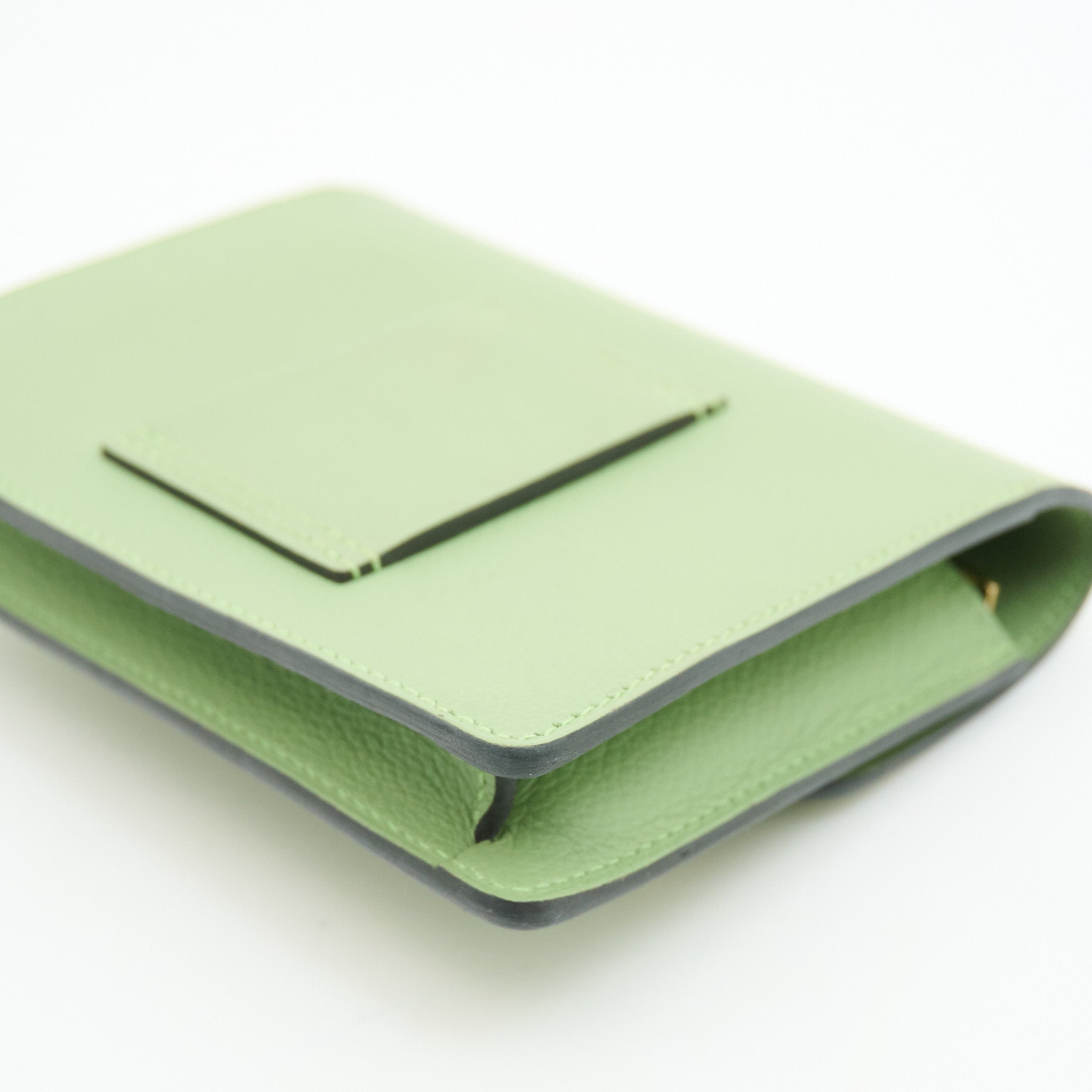 Hermes Evercolor Roulis Slim in Vert Criquet GHW