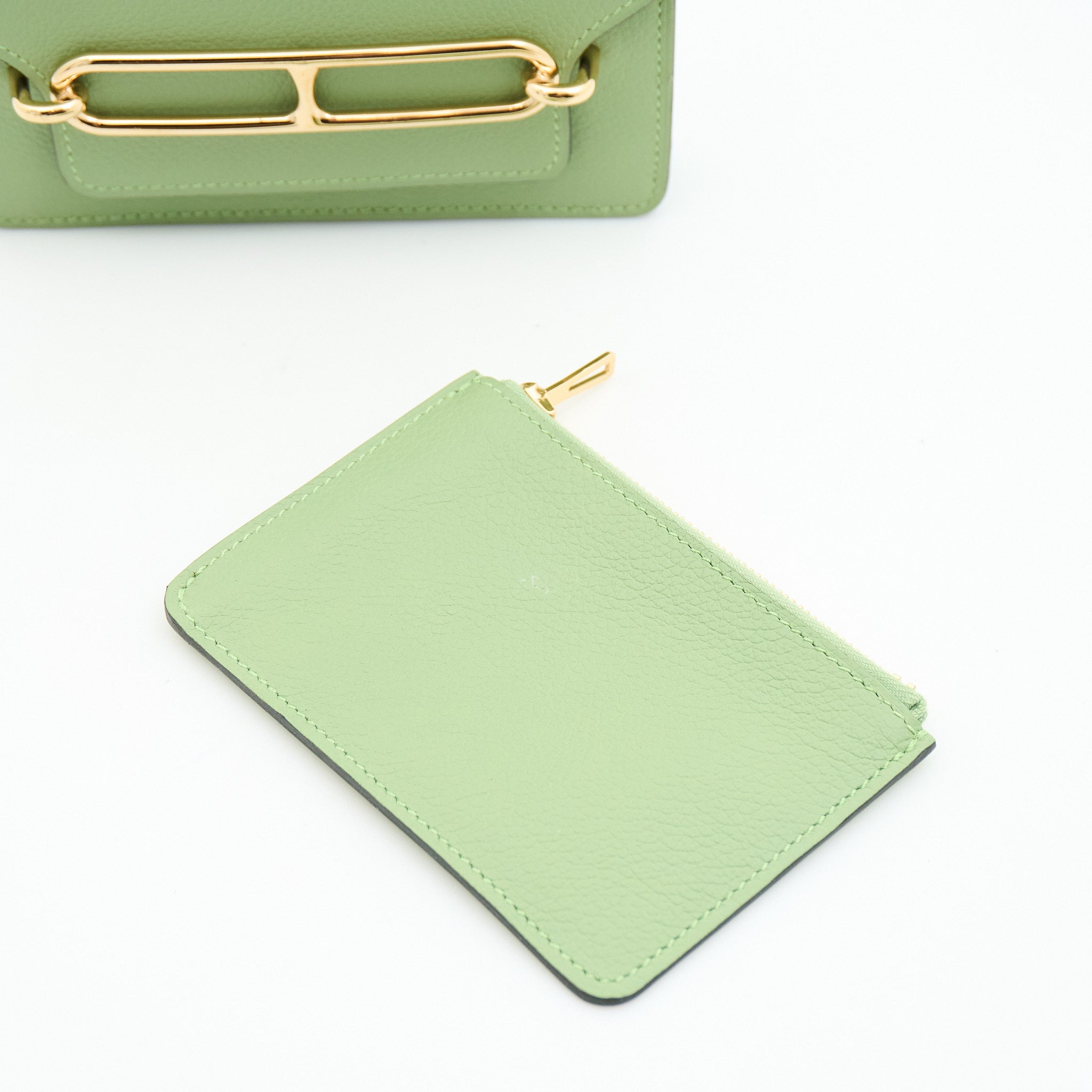 Hermes Evercolor Roulis Slim in Vert Criquet GHW