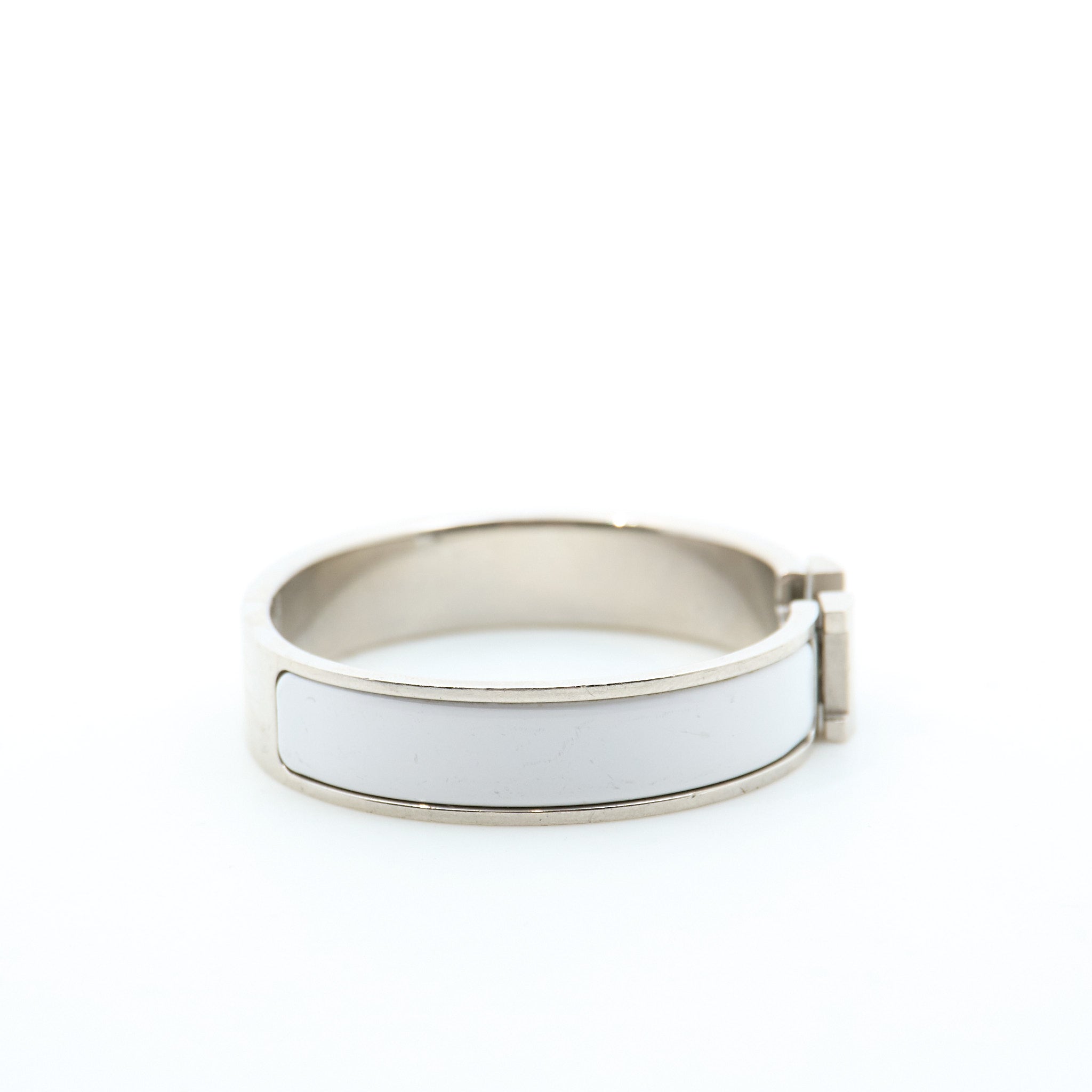 Hermes Clic H White Bracelet PM
